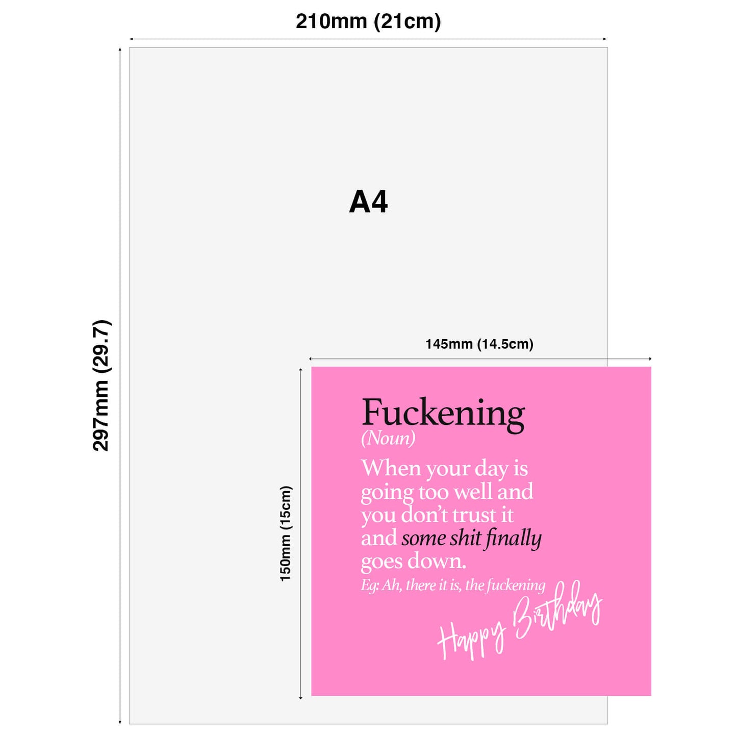 Fuckening (Noun) When your day is going too well and you don’t trust it and some shit finally goes down. Eg: Ah, there it is, the fuckening