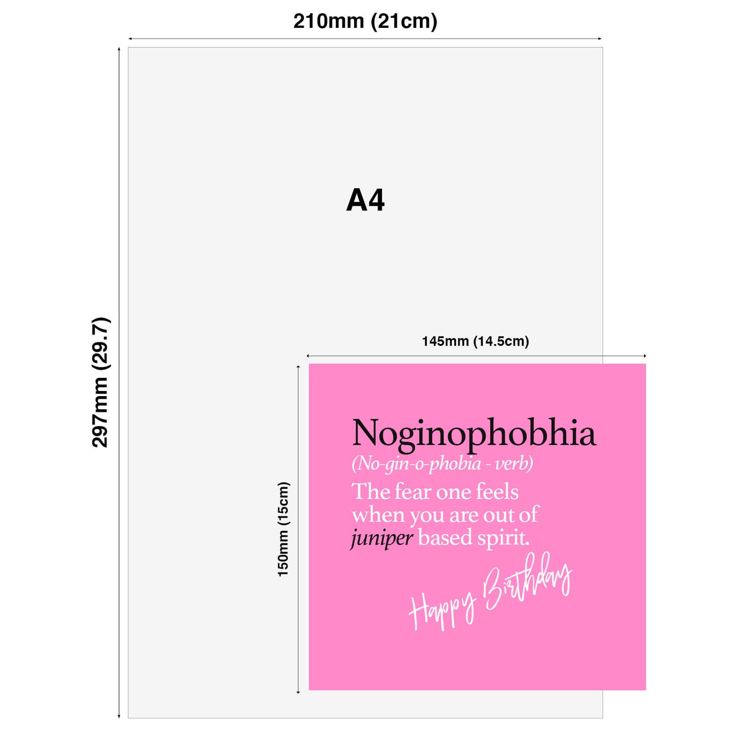 Noginophobhia (No-gin-o-phobia - verb) The fear one feels when you are out of juniper based spirit.
