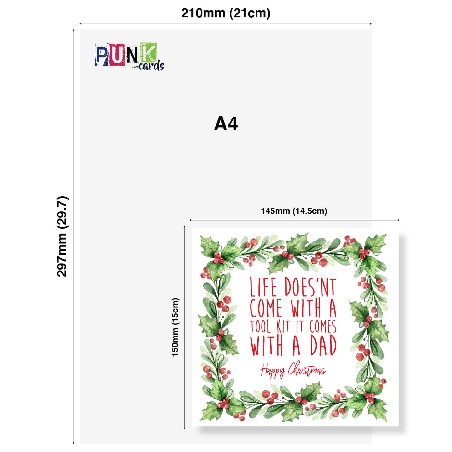 Life Doesn’t Come with a Toolkit, It Comes with a Dad, Christmas Card