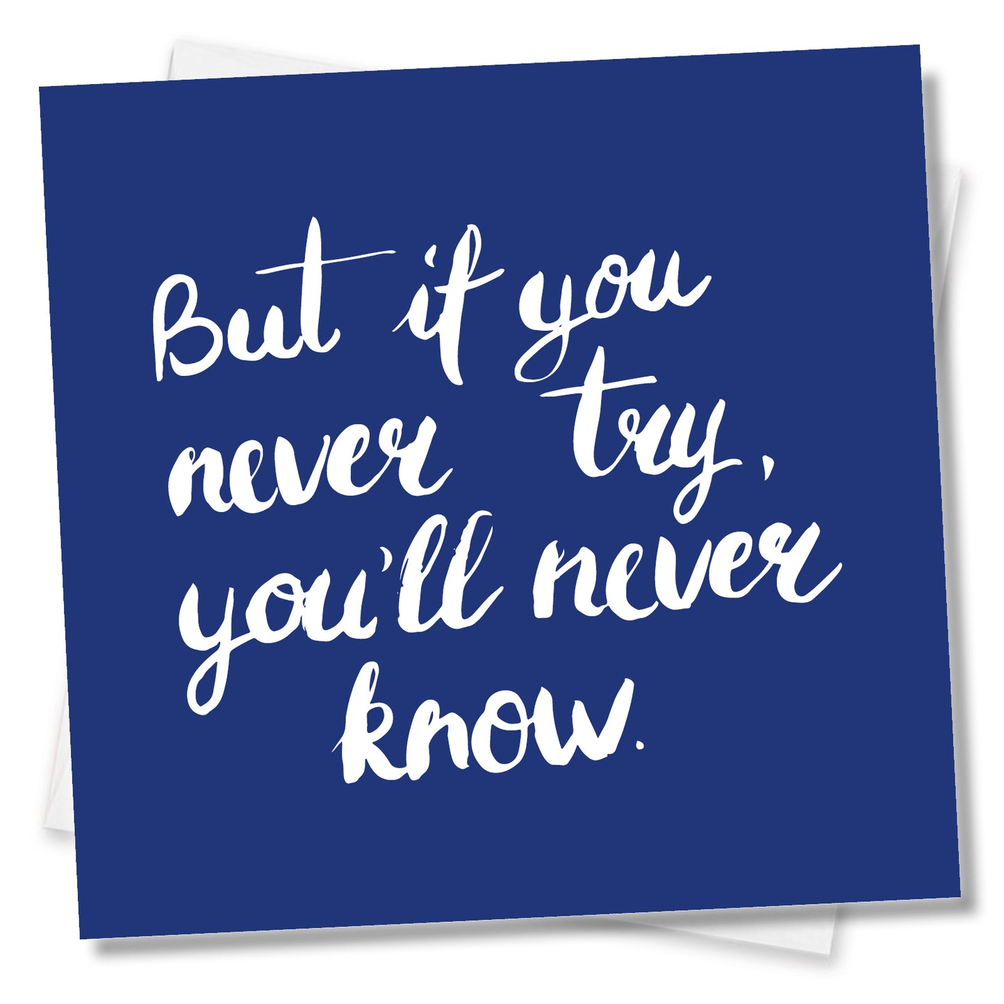 But If You Never Try You’ll Never Know