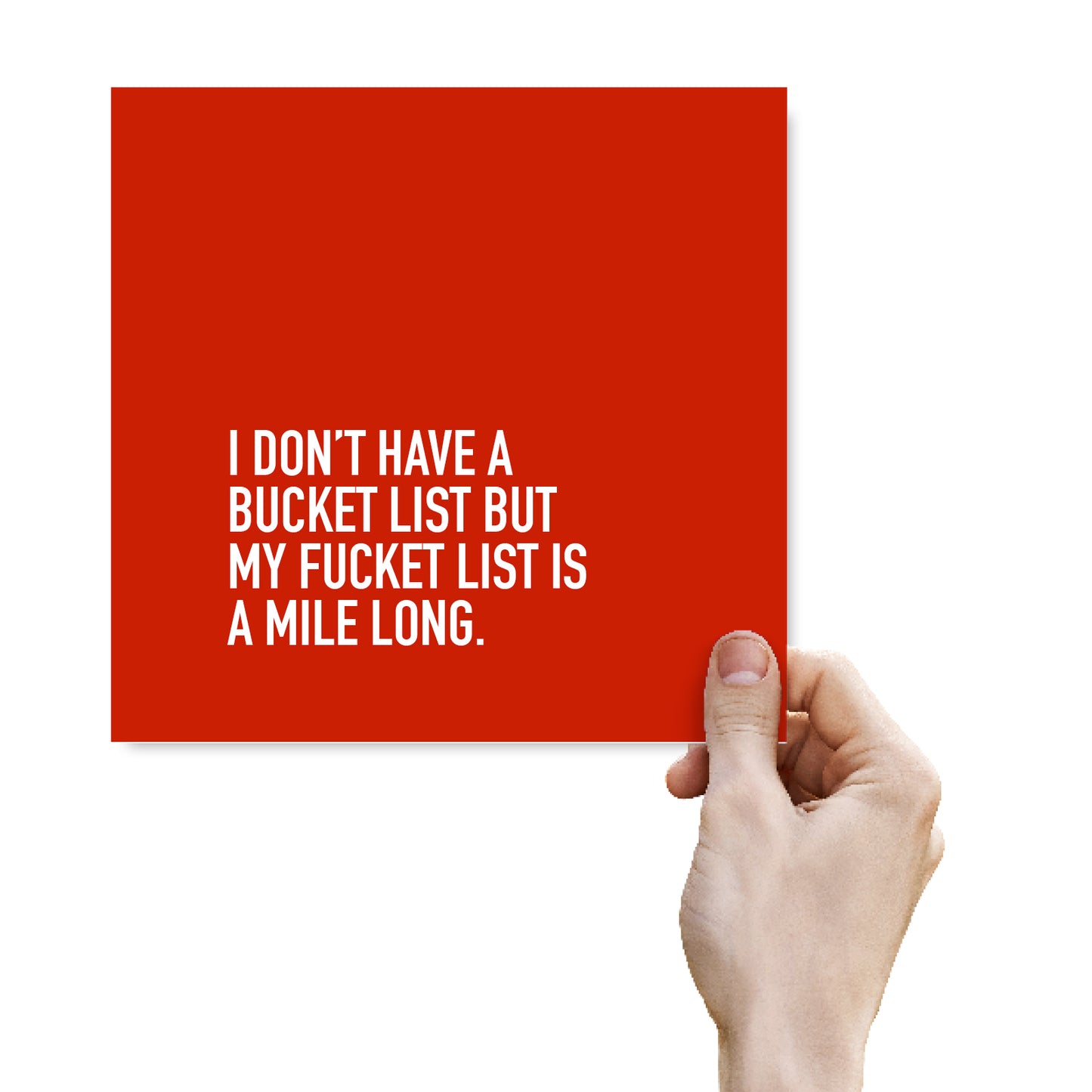 I Don’t Have A Bucket List But My Fucket List Is A Mile Long