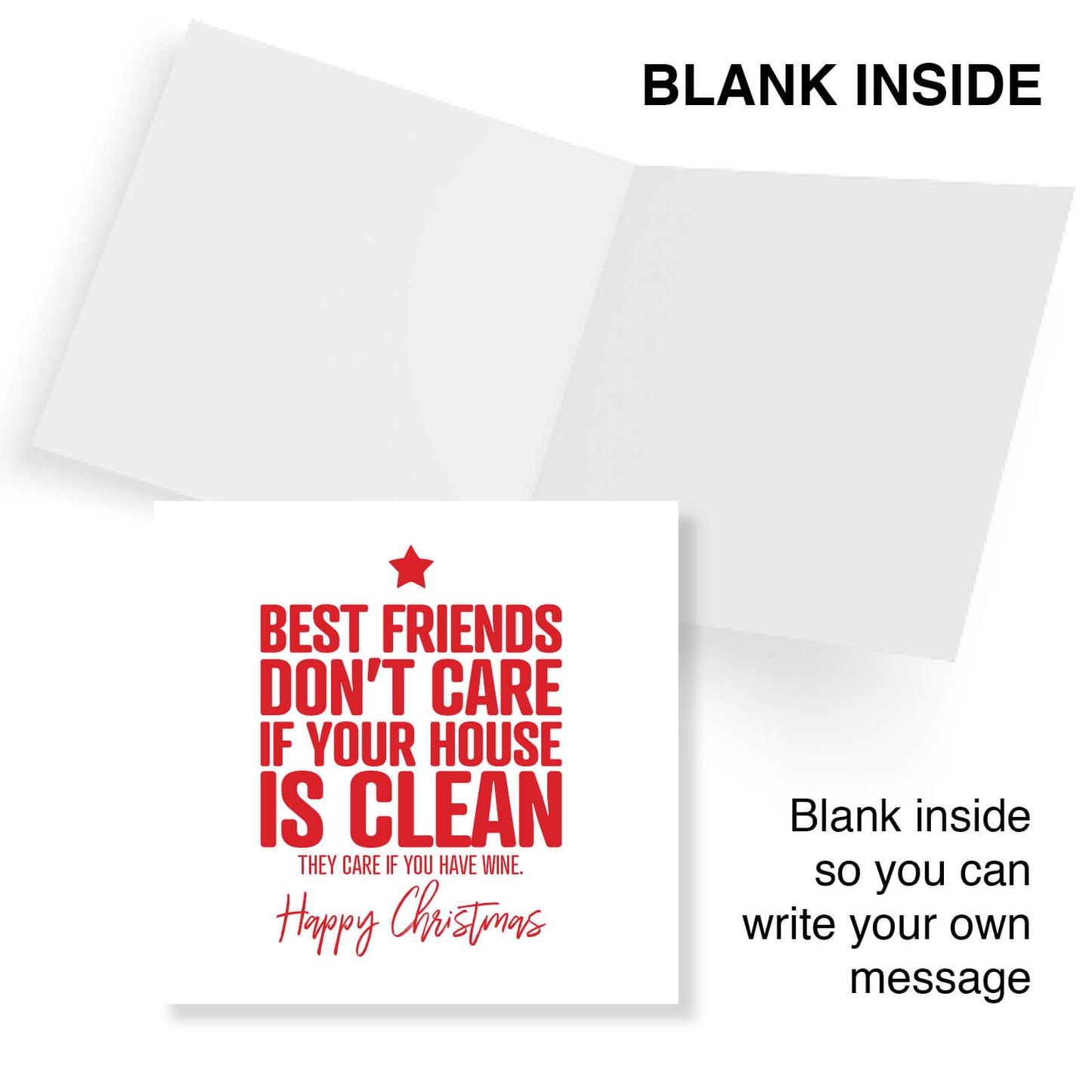 Best Friends & Wine – Funny Christmas Card for BFFs