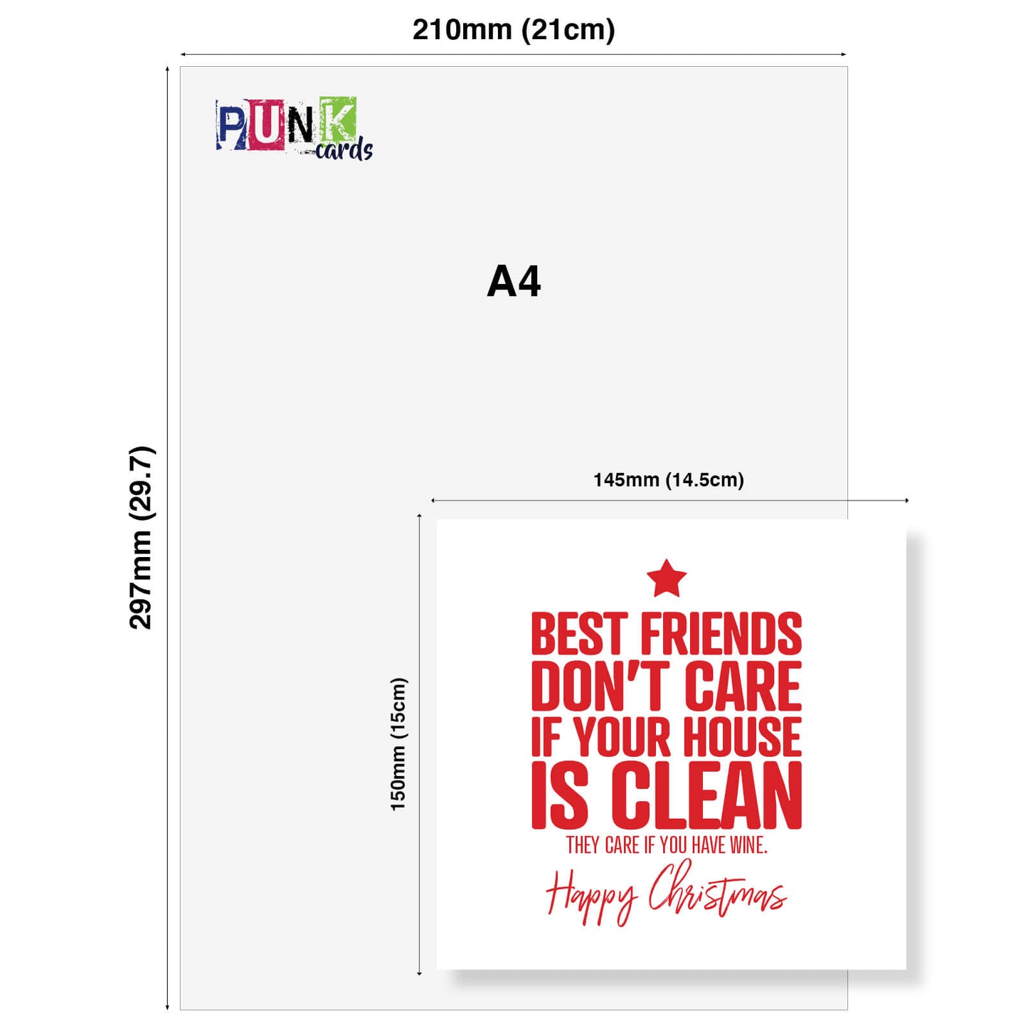 Best Friends & Wine – Funny Christmas Card for BFFs