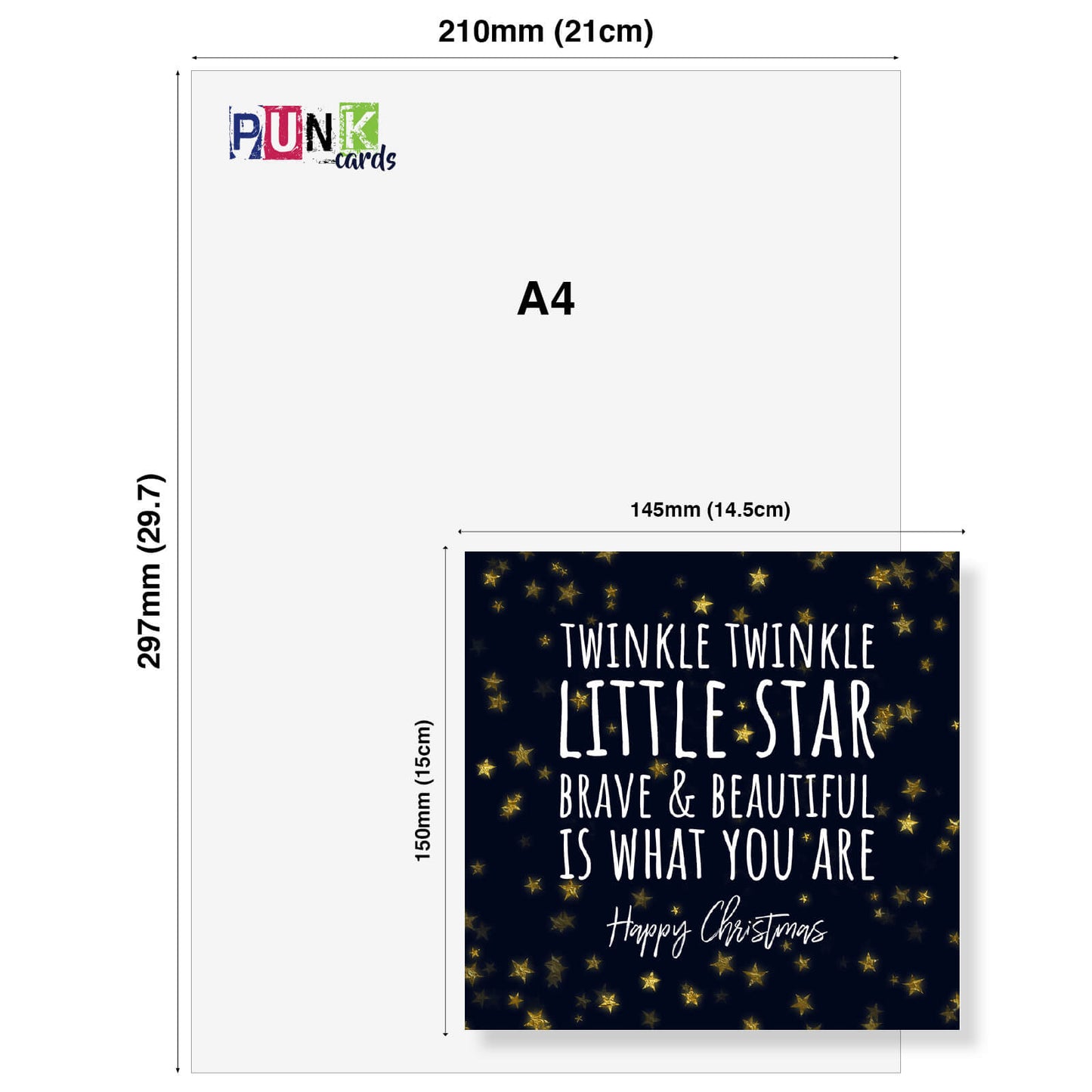 "Twinkle Twinkle Little Star – Brave & Beautiful" - Uplifting Christmas Card