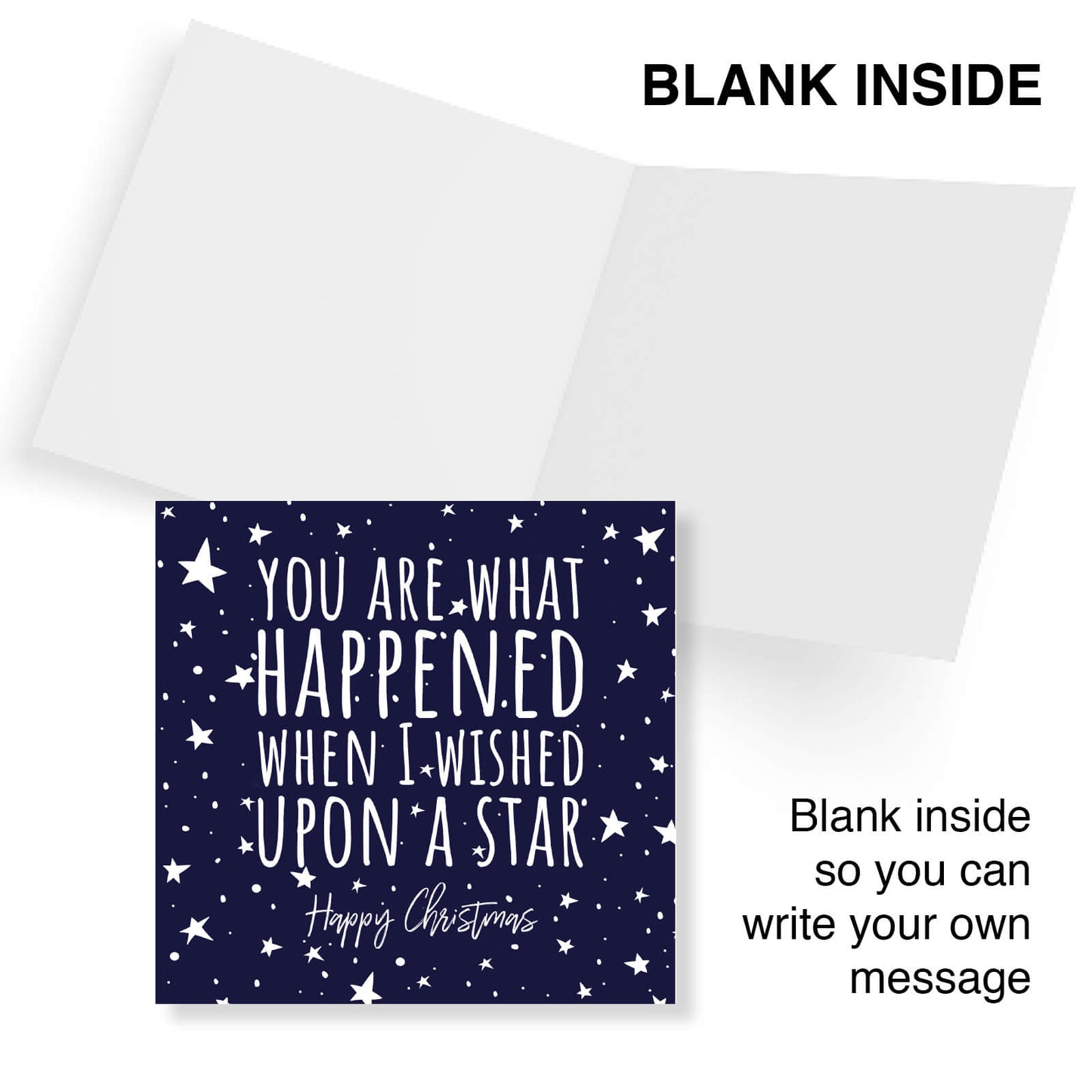 "You Are What Happened When I Wished Upon a Star" - Cute Christmas Card