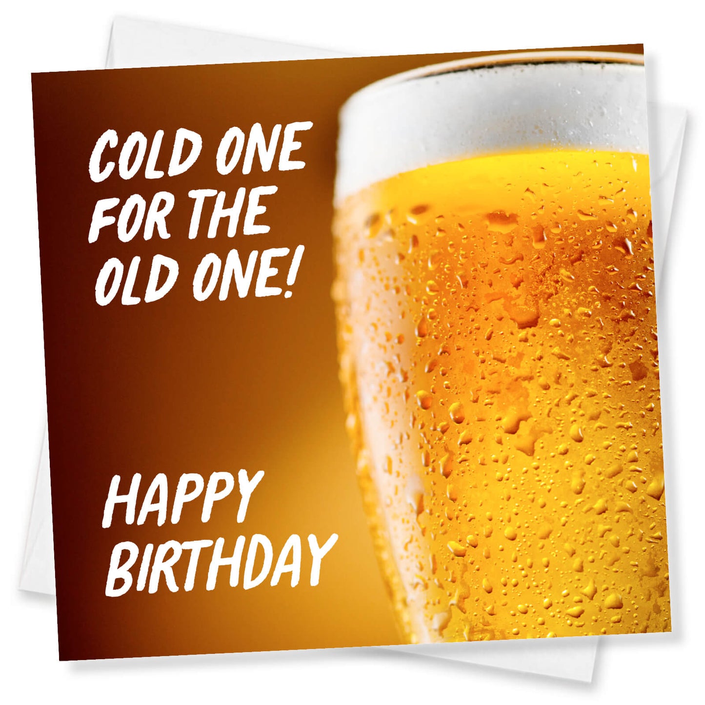 Cold One For The Old One (Beer Glass Side View)