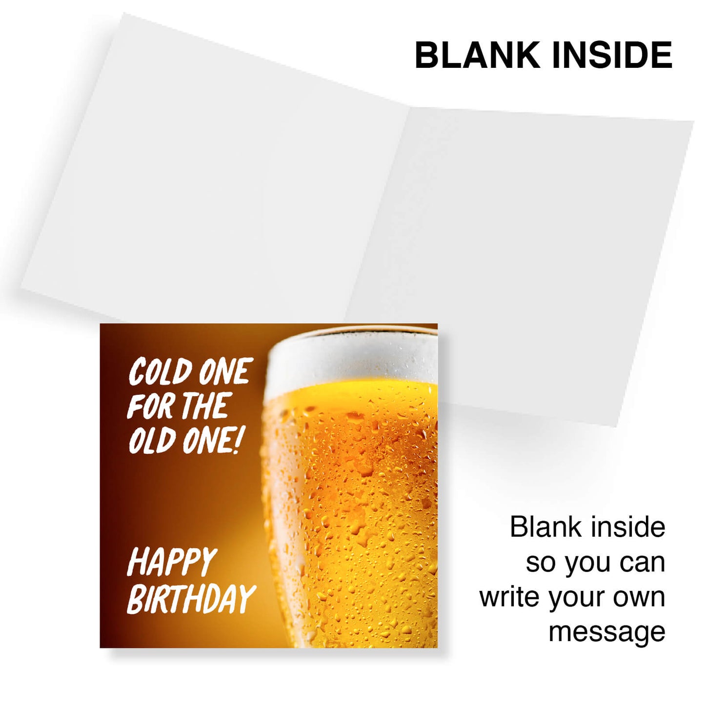 Cold One For The Old One (Beer Glass Side View)