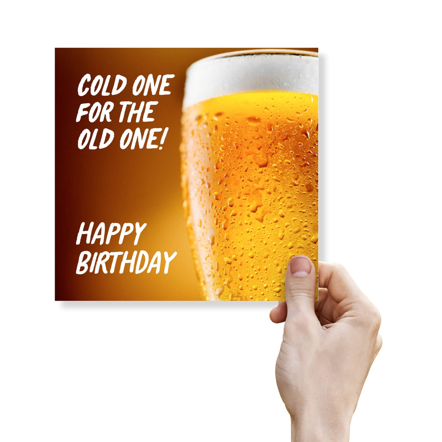 Cold One For The Old One (Beer Glass Side View)