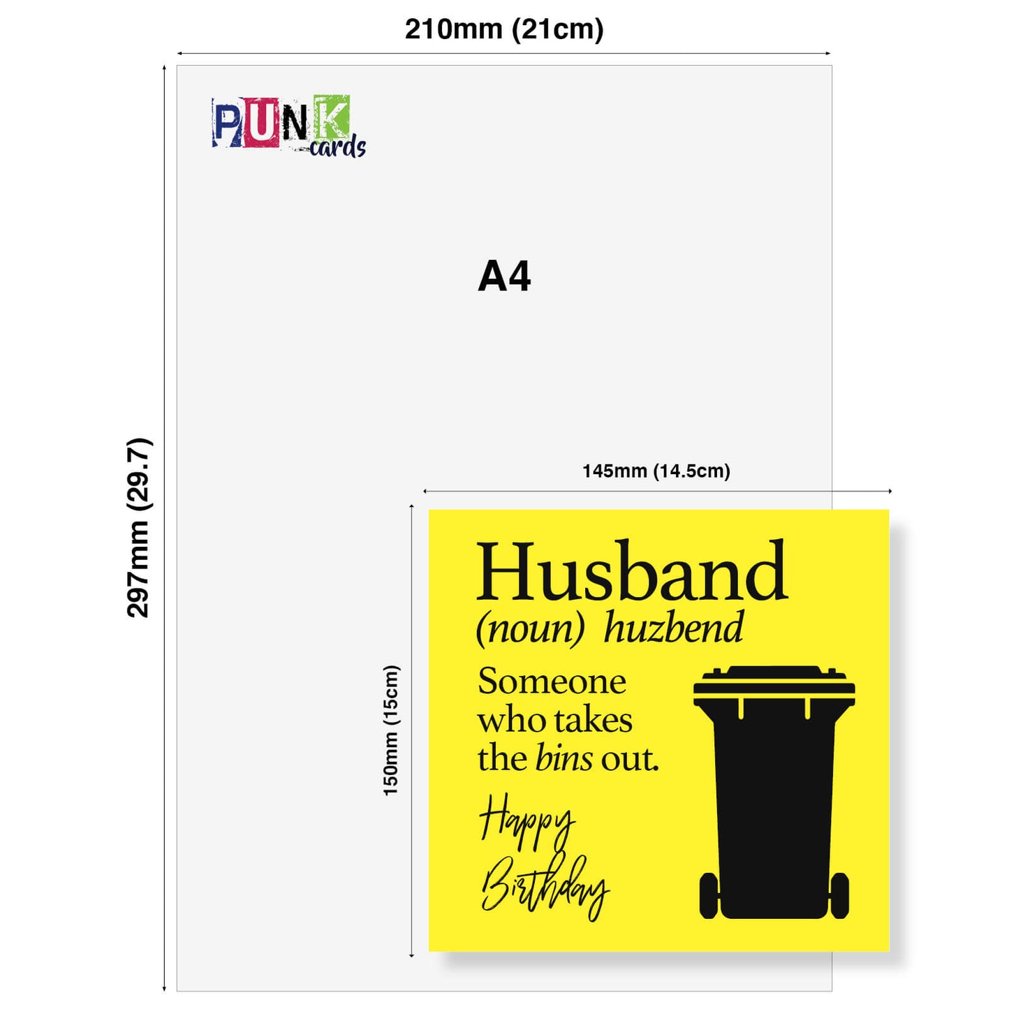 Husband: Someone Who Takes the Bins Out" Birthday Card