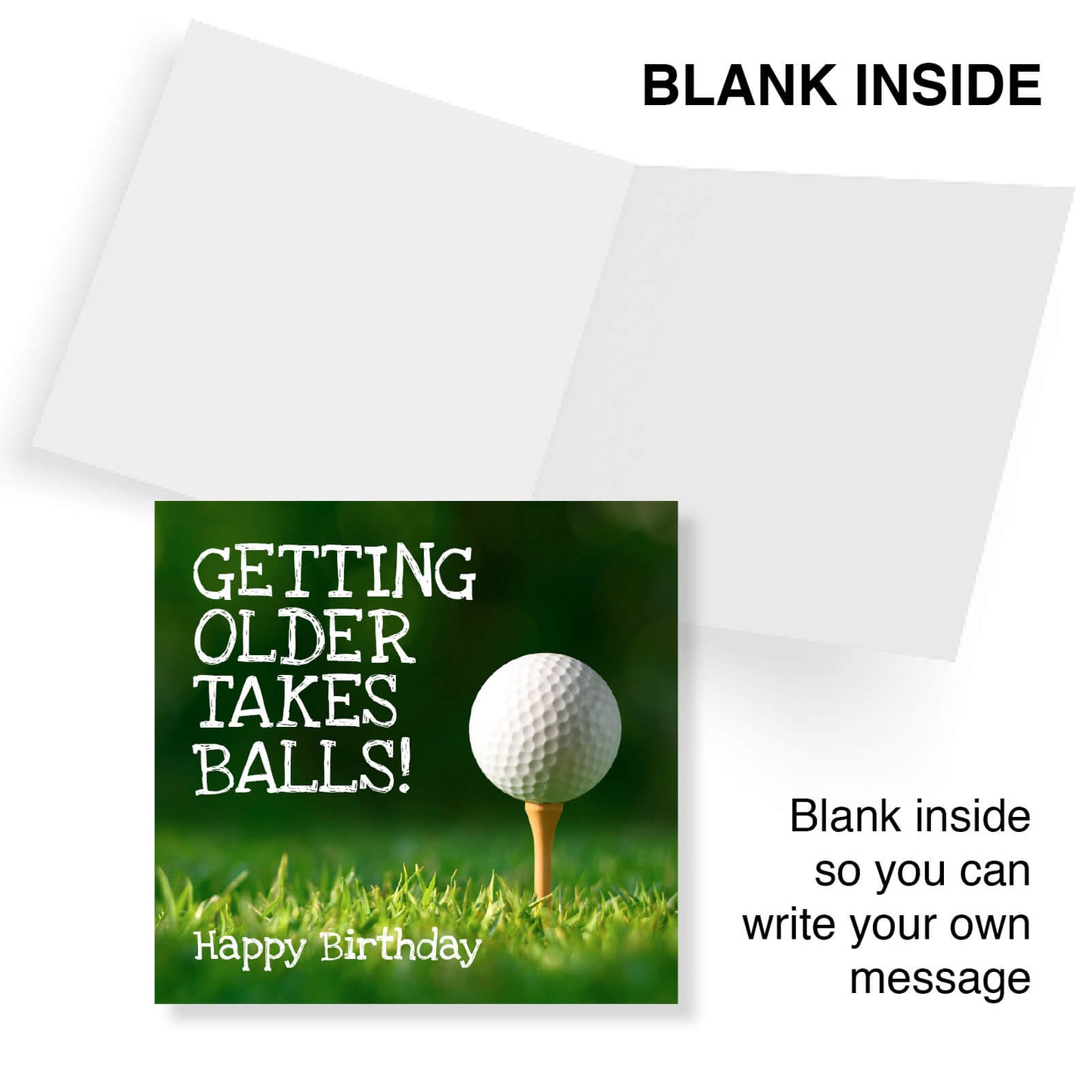 Getting Older Takes Balls! – Golf Tee Birthday Card