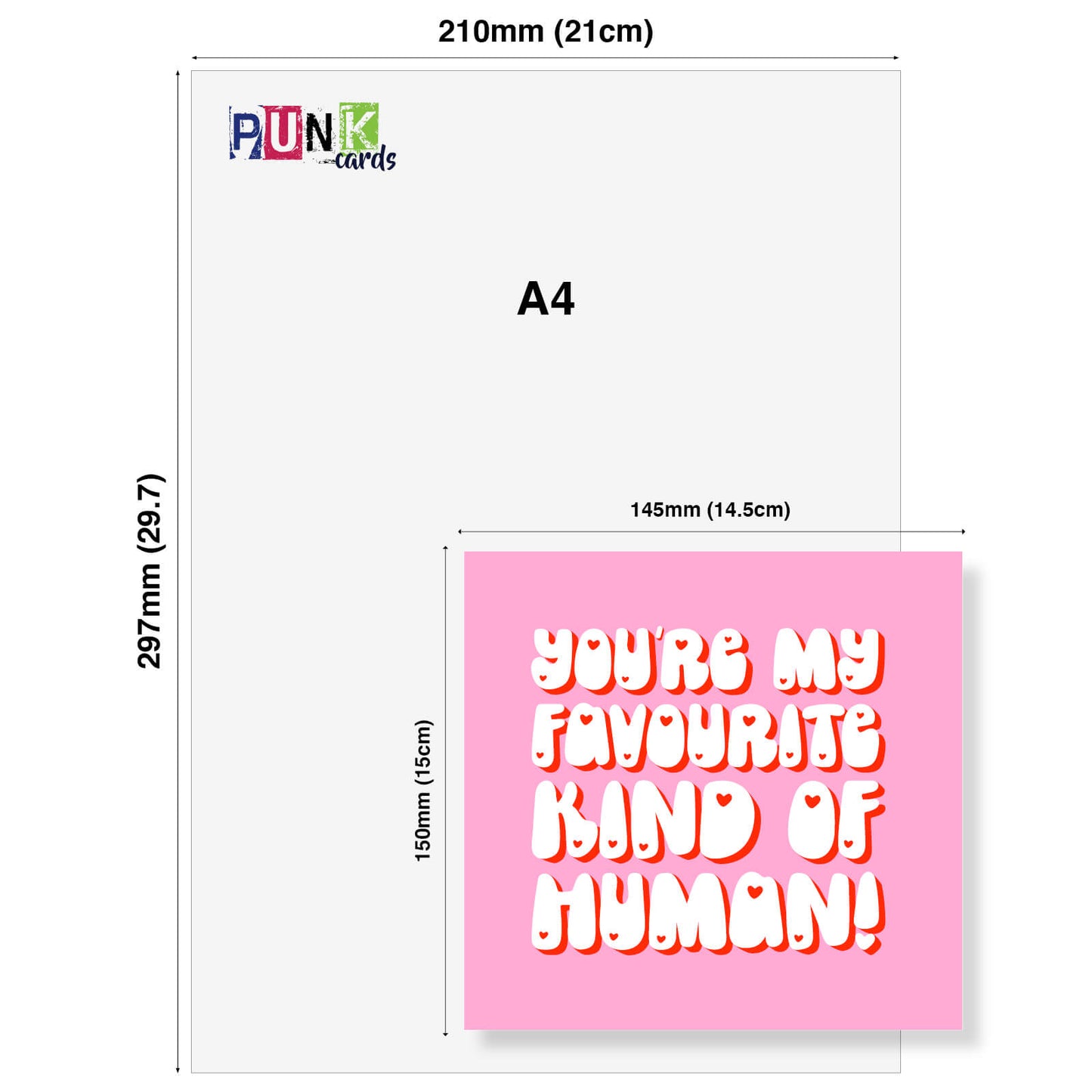 You’re My Favourite Kind of Human (Pink & Chunky Lettering)
