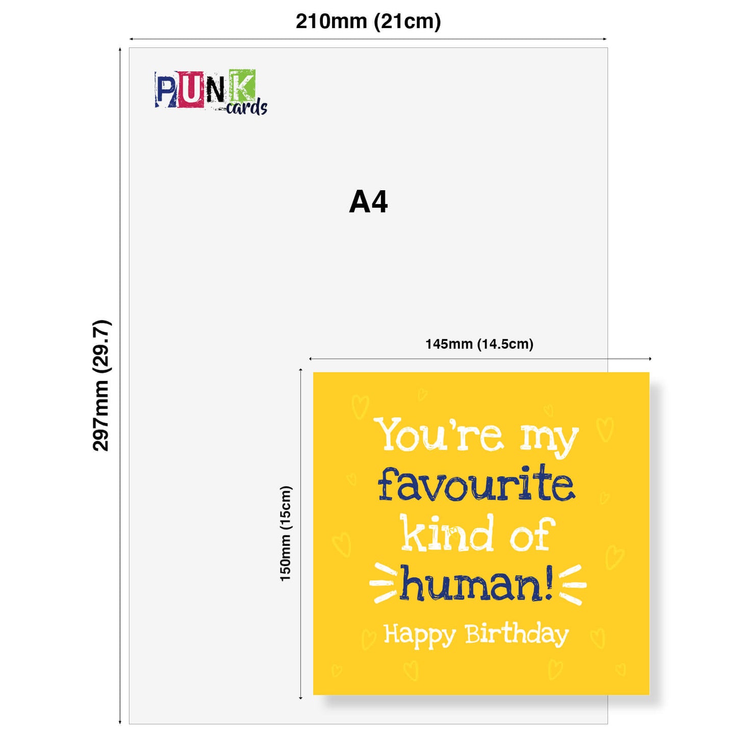 You’re My Favourite Kind of Human (Yellow with Navy Font)