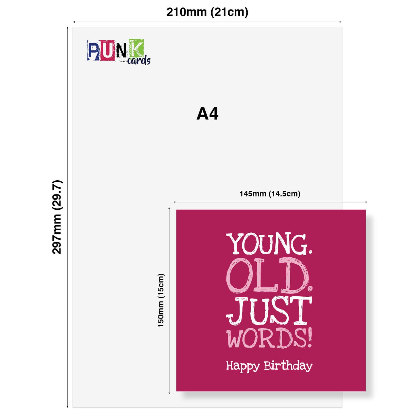 Young. Old. Just Words – Birthday Card