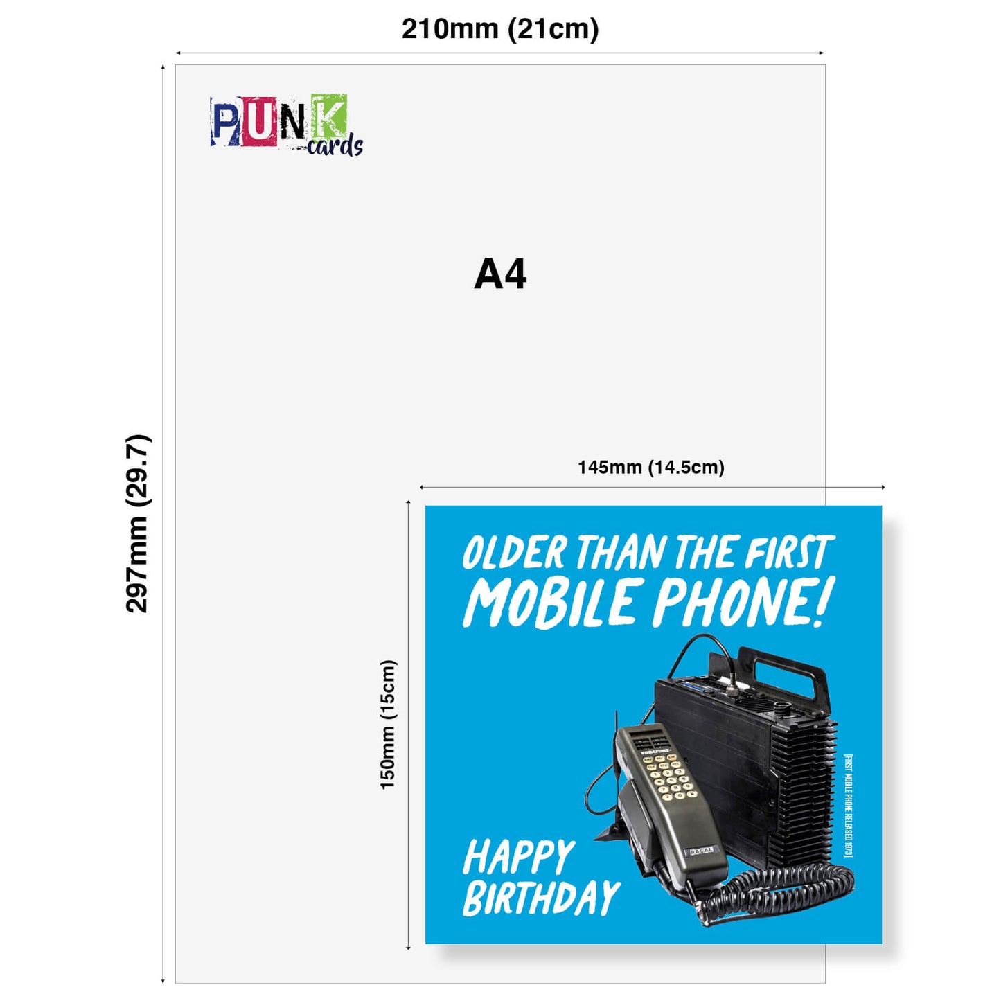 Older Than the First Mobile Phone – Retro Roast Birthday Card