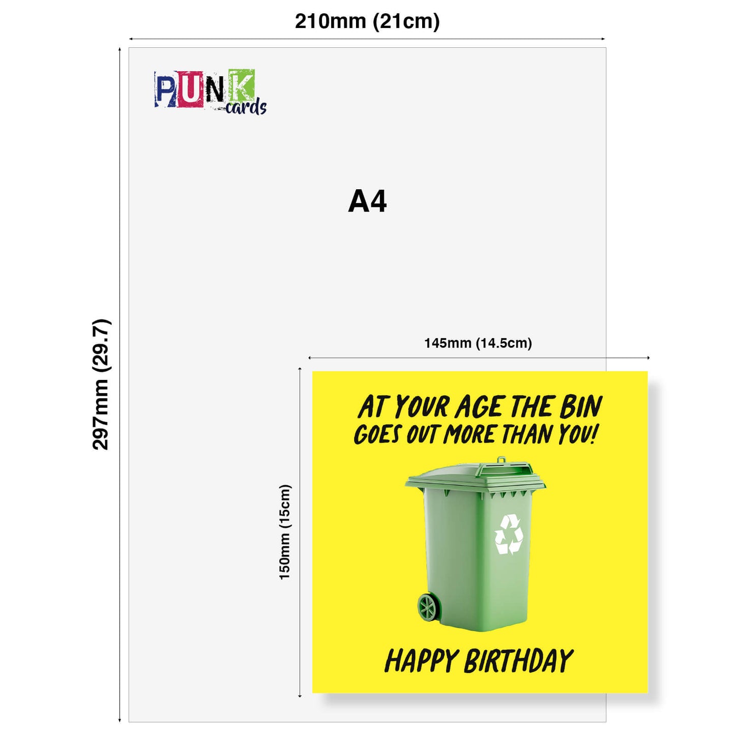 The Bin Goes Out More Than You – Lazy Legend Birthday Card