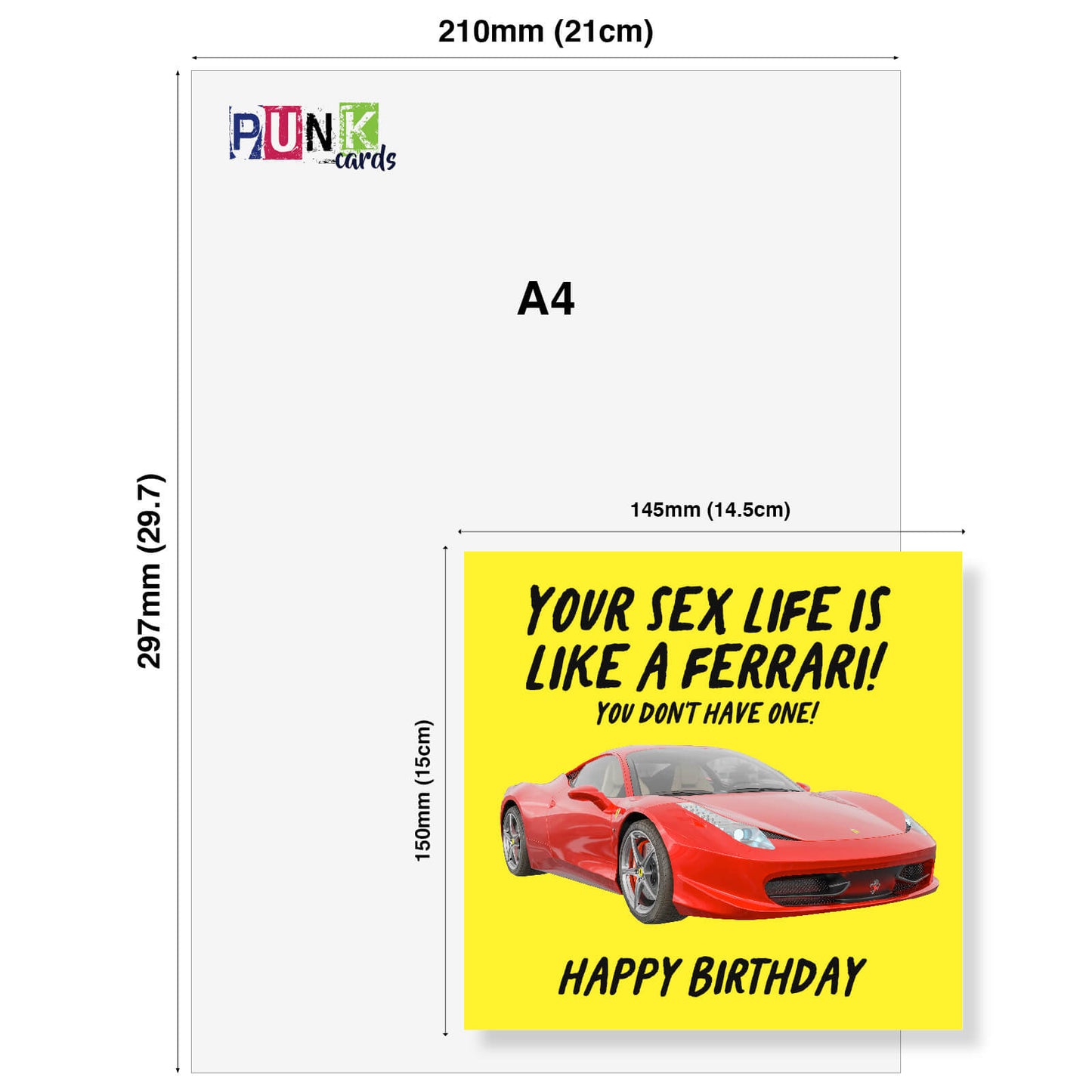 Your Sex Life Is Like a Ferrari – Savage Birthday Card