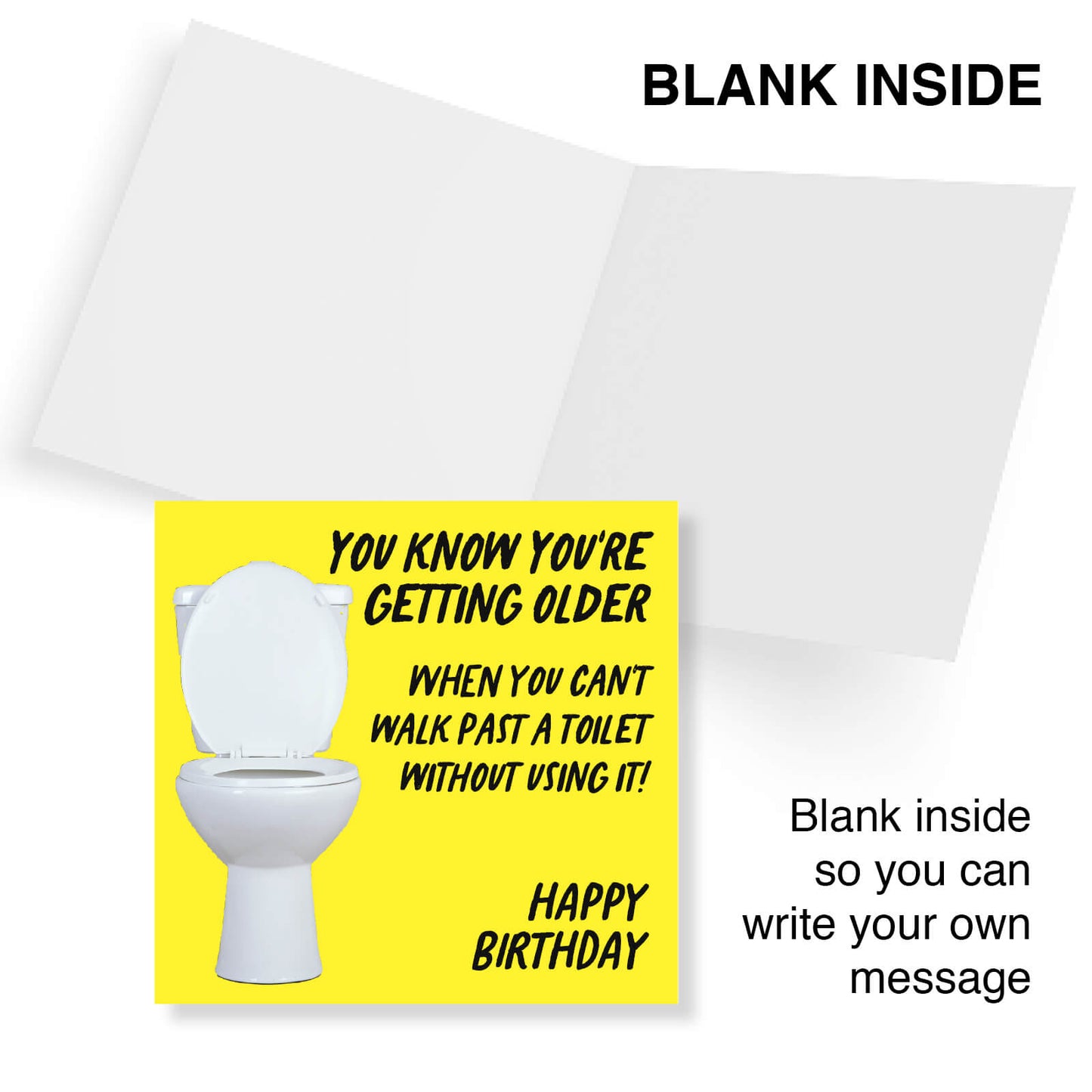 Can’t Walk Past a Toilet – Classic Toilet Humour Birthday Card