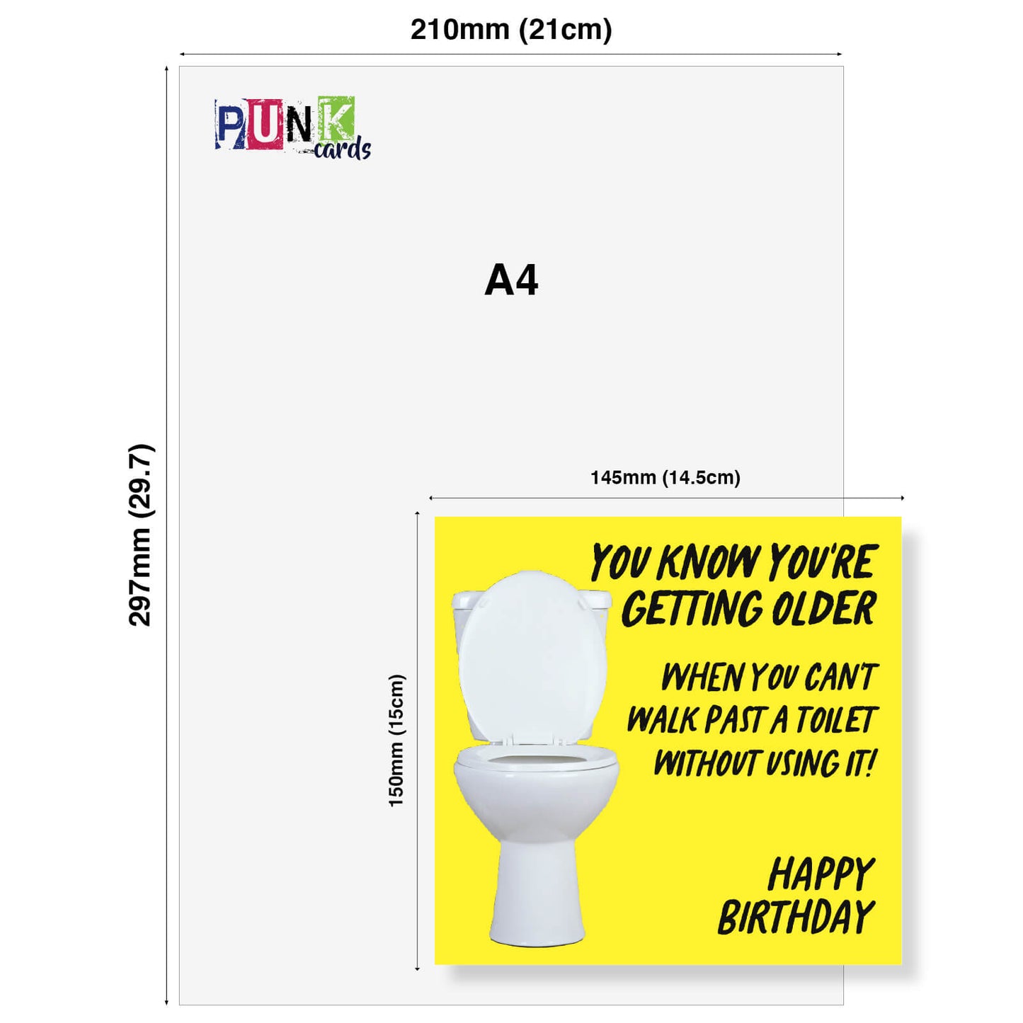 Can’t Walk Past a Toilet – Classic Toilet Humour Birthday Card