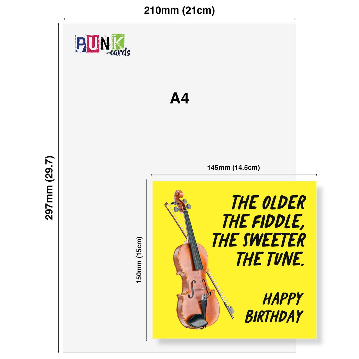 The Older the Fiddle – Cheeky & Sweet Birthday Card