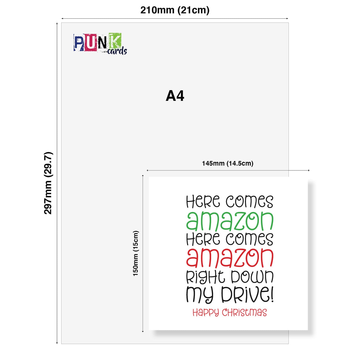"Here Comes Amazon..." - Funny Shopping Christmas Card