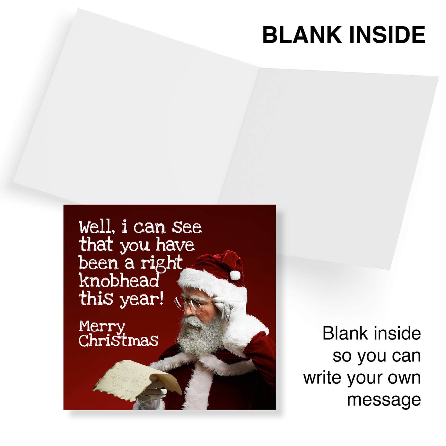 You've Been a Right Knobhead Santa Card