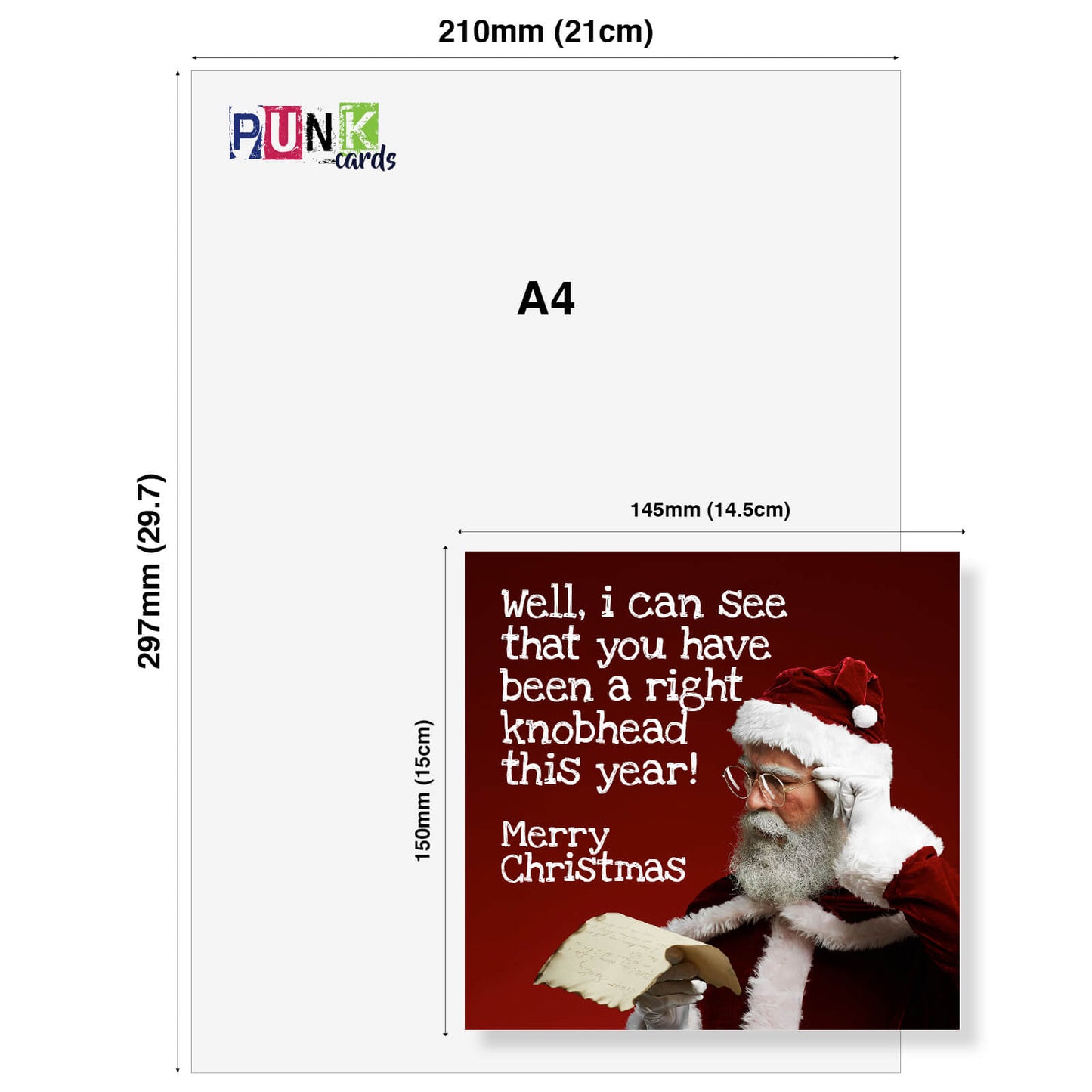 You've Been a Right Knobhead Santa Card