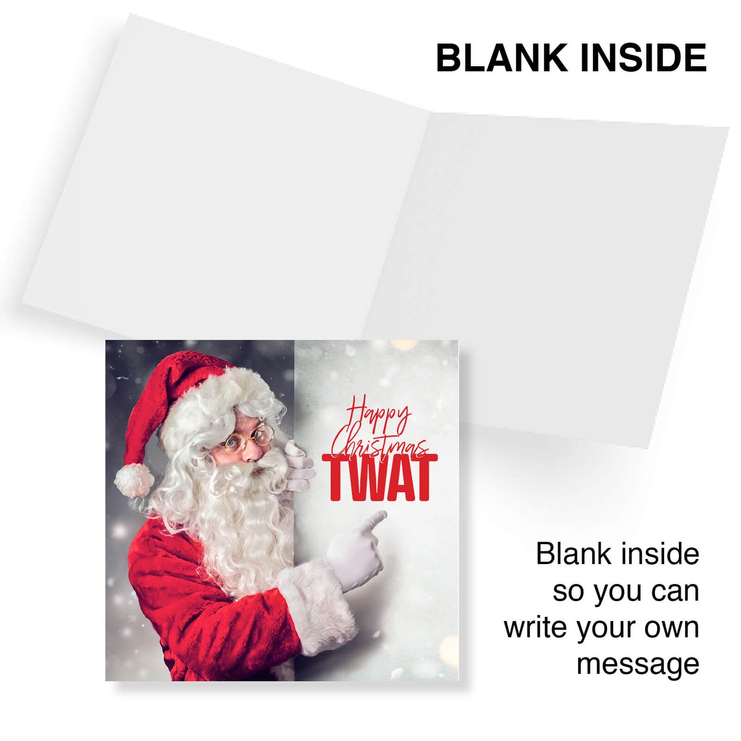 Happy Christmas Tw*t Santa Card