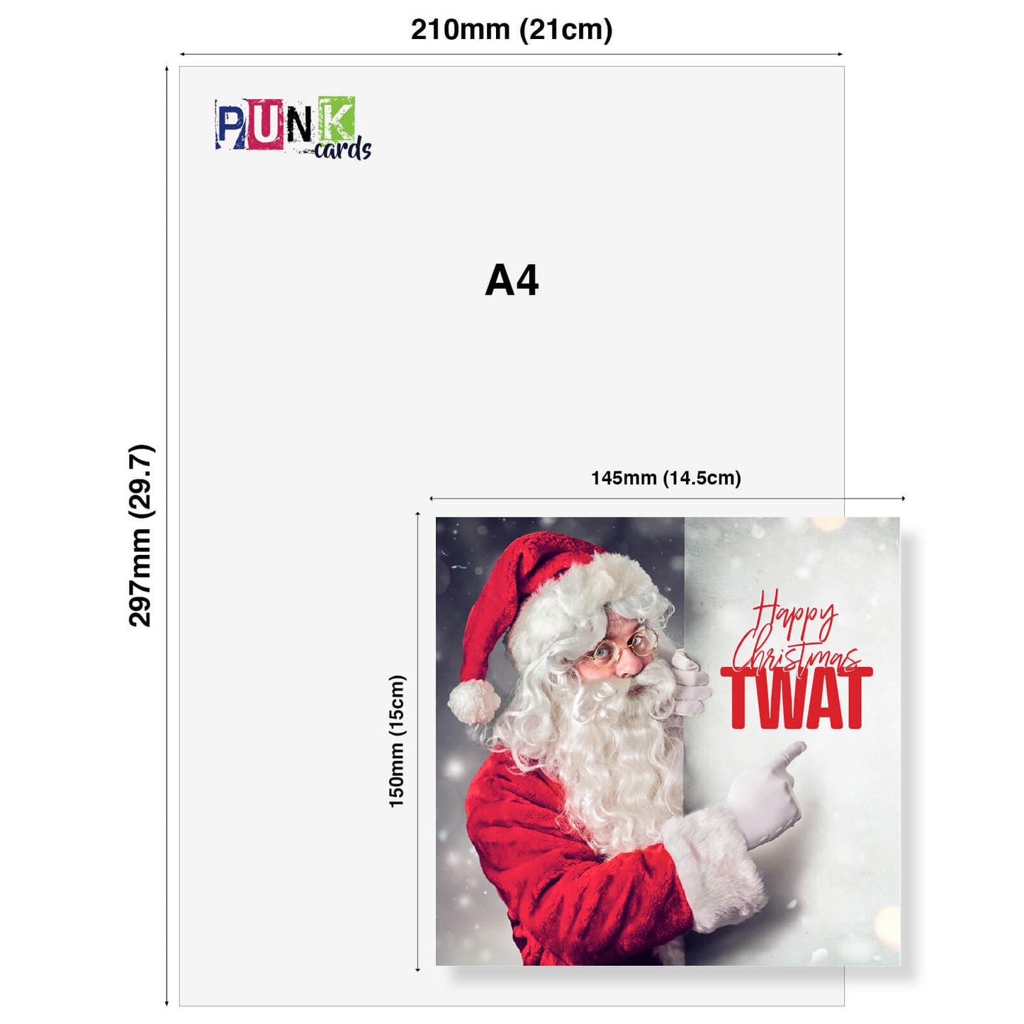 Happy Christmas Tw*t Santa Card