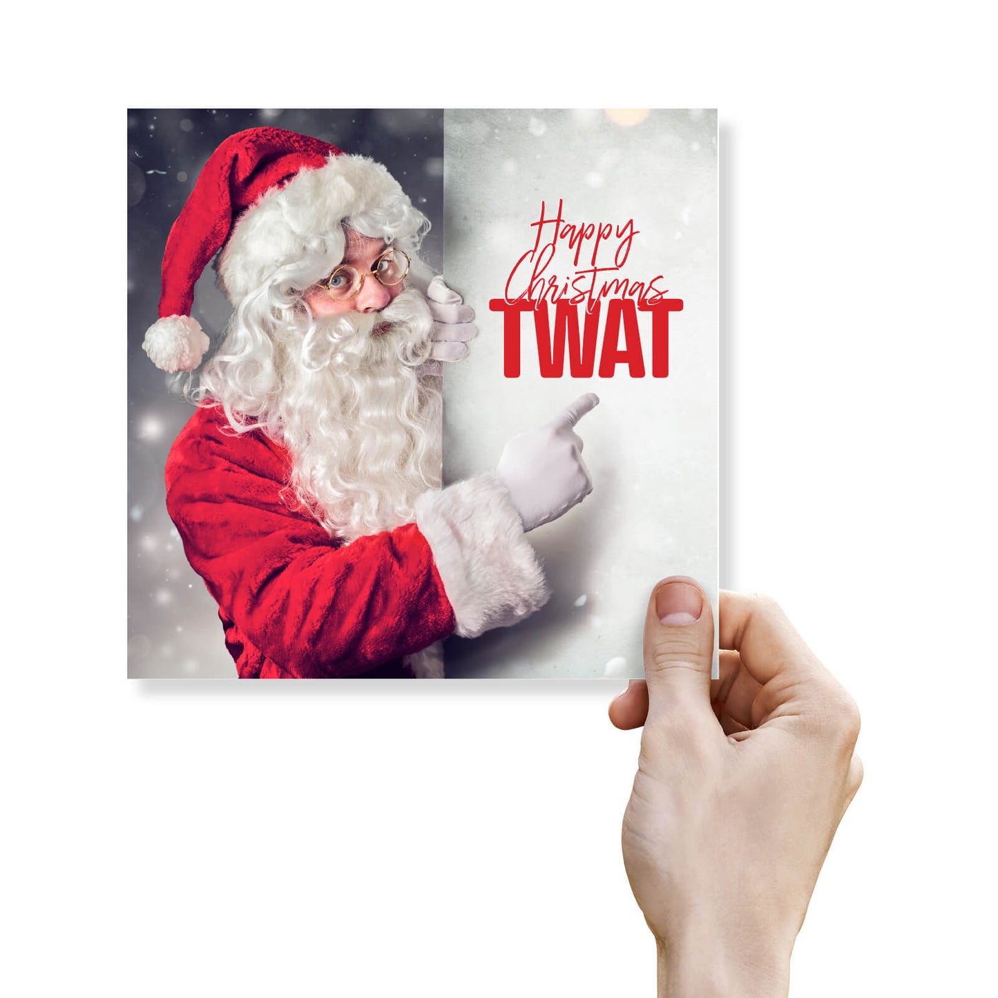 Happy Christmas Tw*t Santa Card