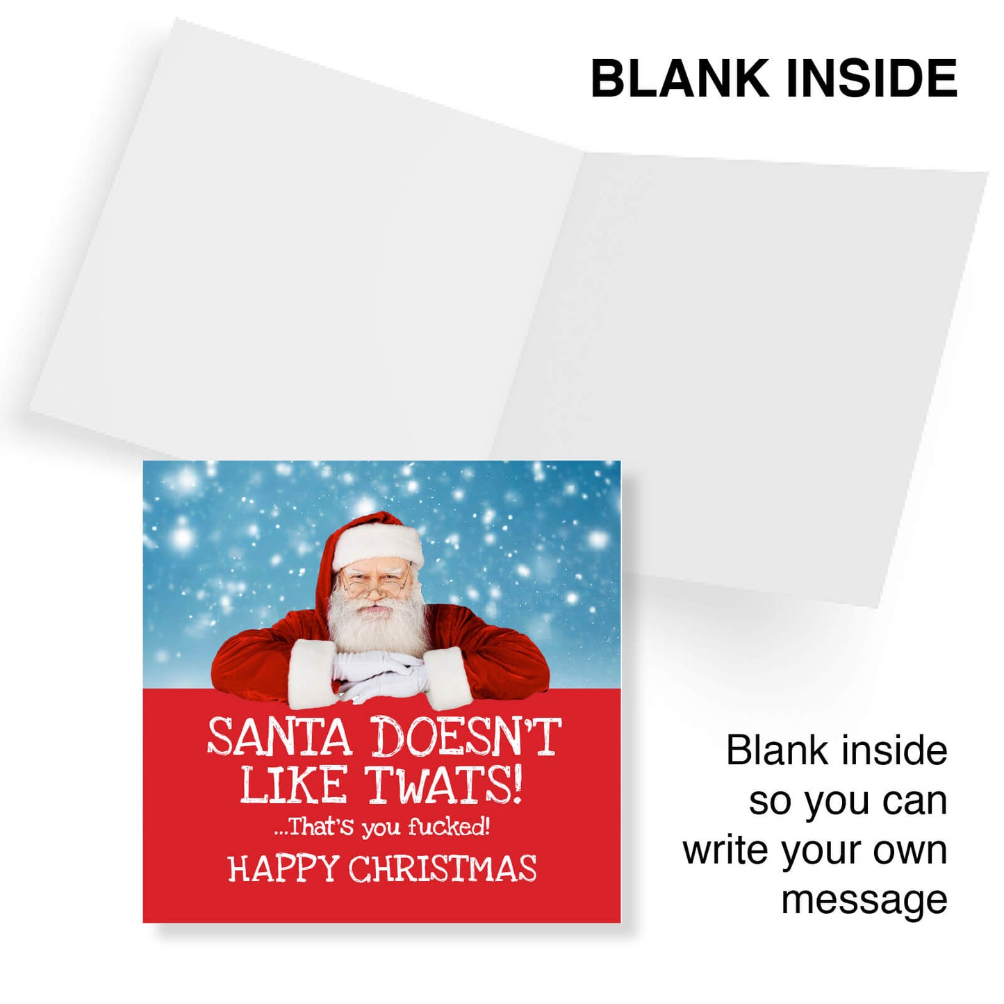 Santa Doesn’t Like Twats Card