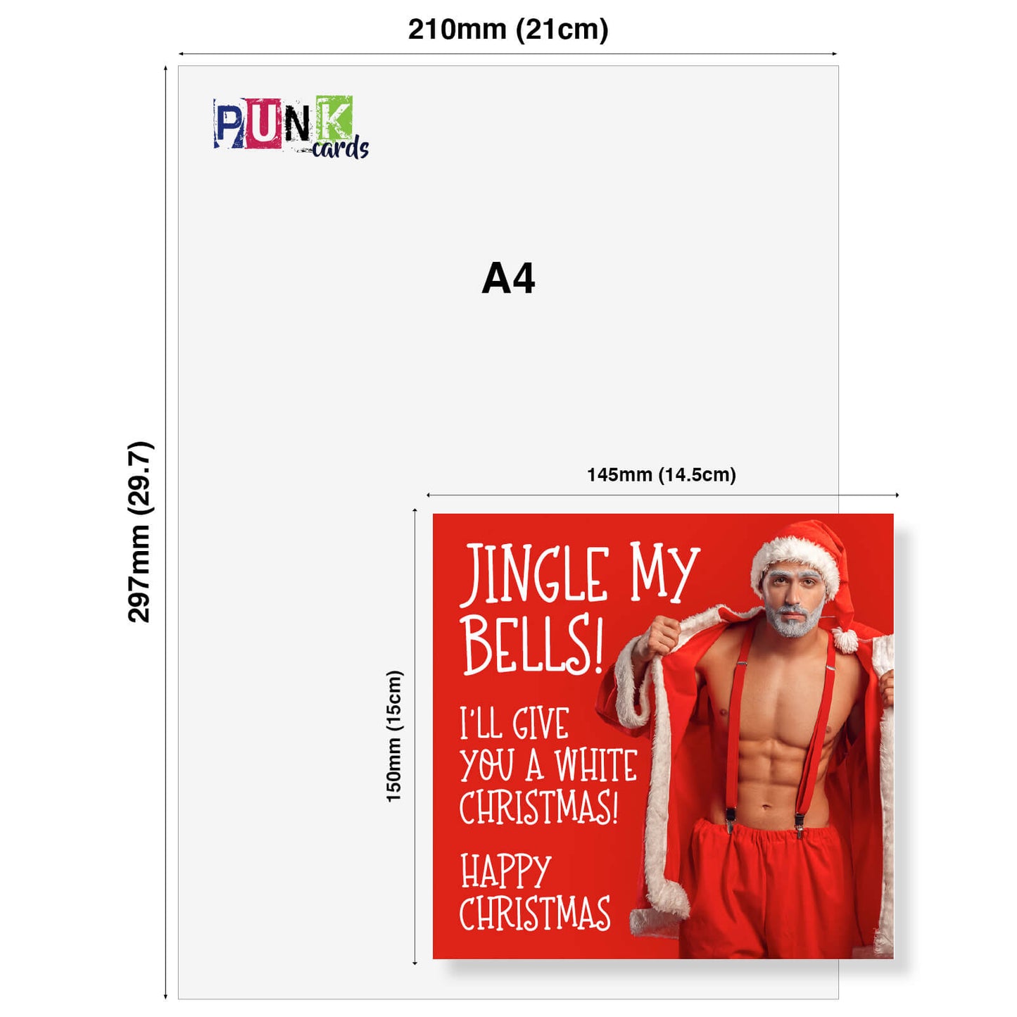 "Jingle My Bells – I’ll Give You a White Christmas!" Sexy Santa Card