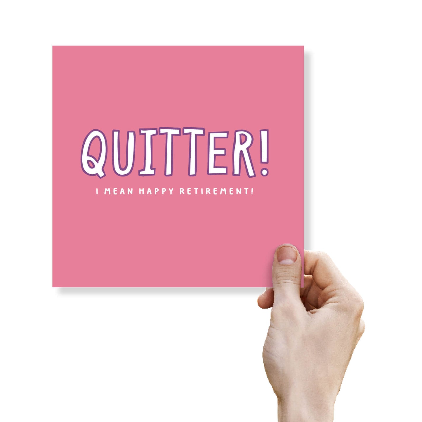 Quitter! I mean happy retirement!
