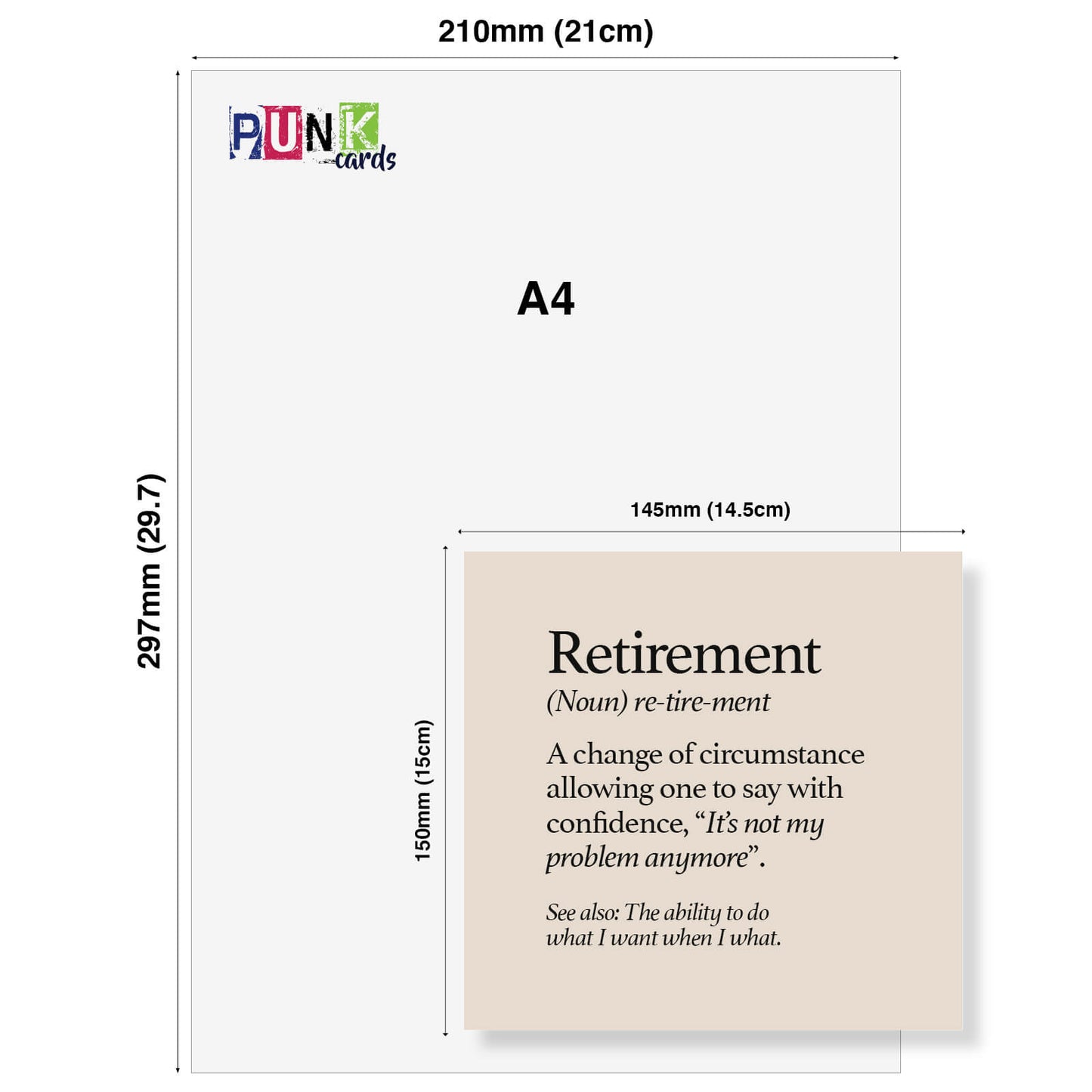 Retirement (Noun) re-tire-ment, A change of circumstance allowing one to say with confidence, “It’s not my problem anymore”.
