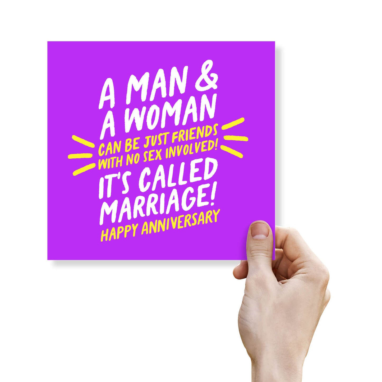 A man & a Woman can be just friends with no sex involved! Its called Marriage Happy Anniversary