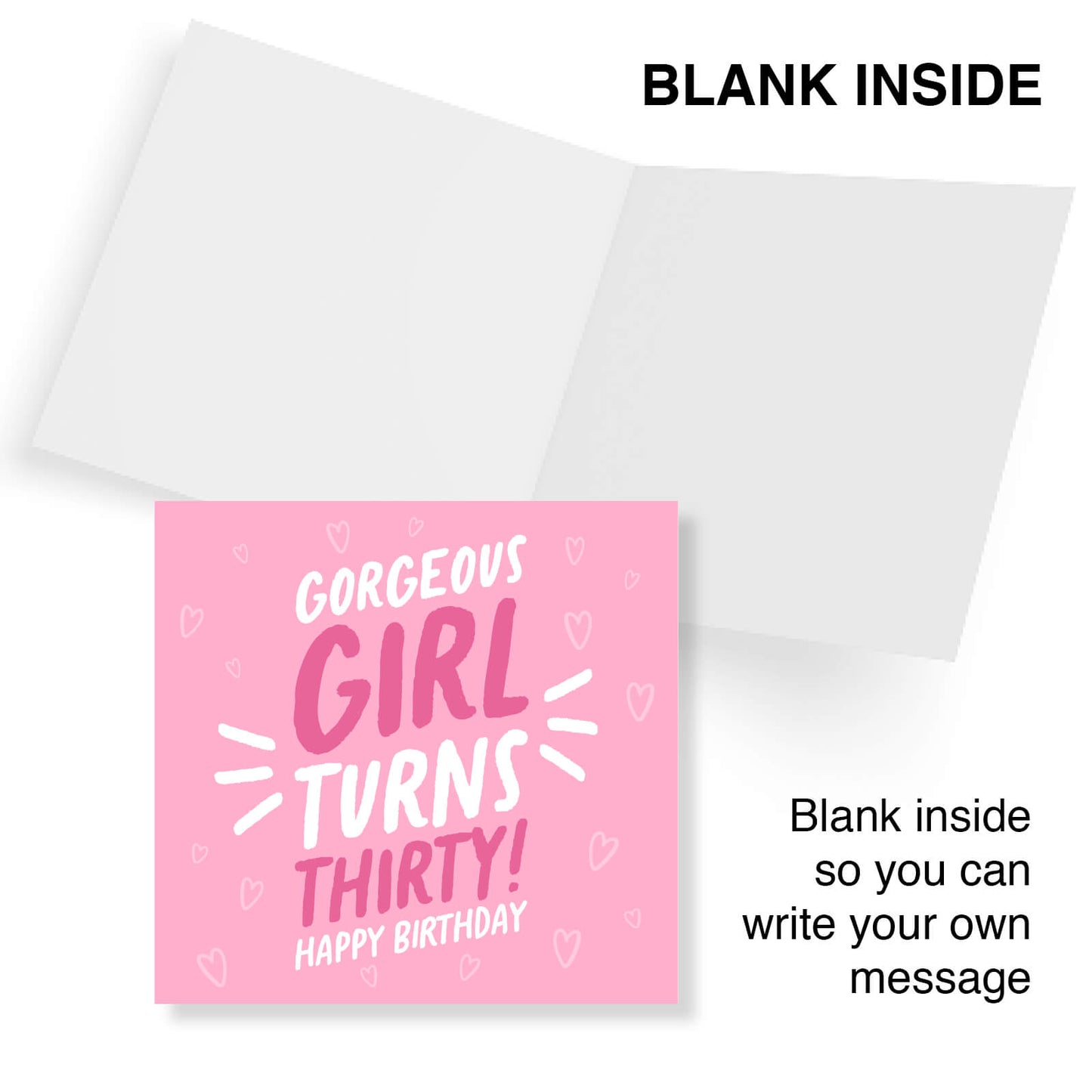 Gorgeous Girl Turns Thirty Birthday Card