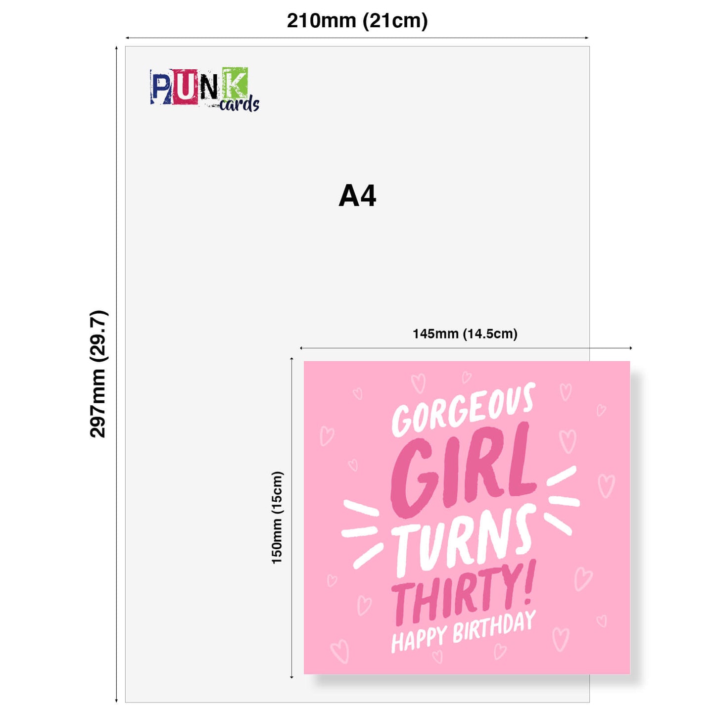 Gorgeous Girl Turns Thirty Birthday Card