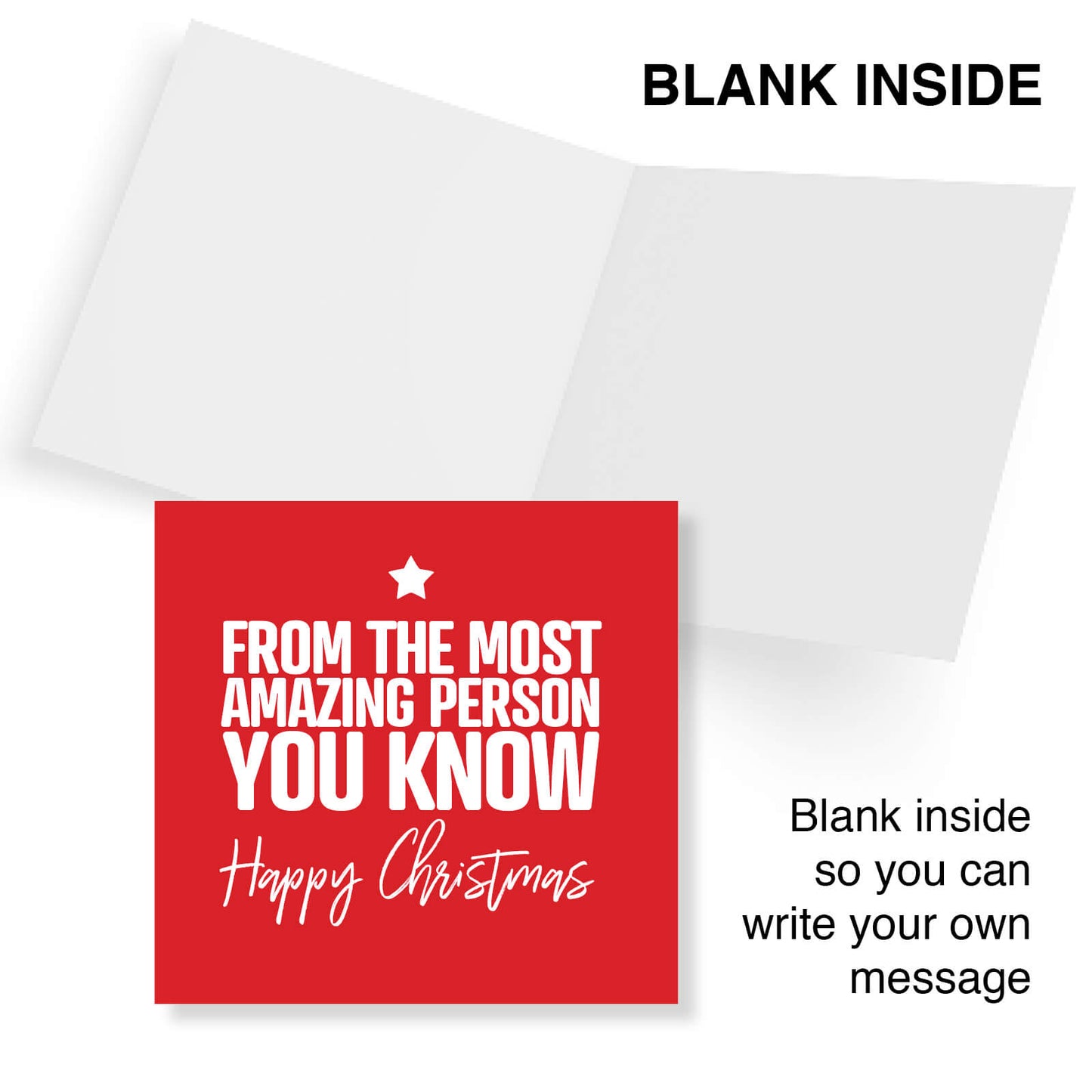 "From the Most Amazing Person You Know" Christmas Card