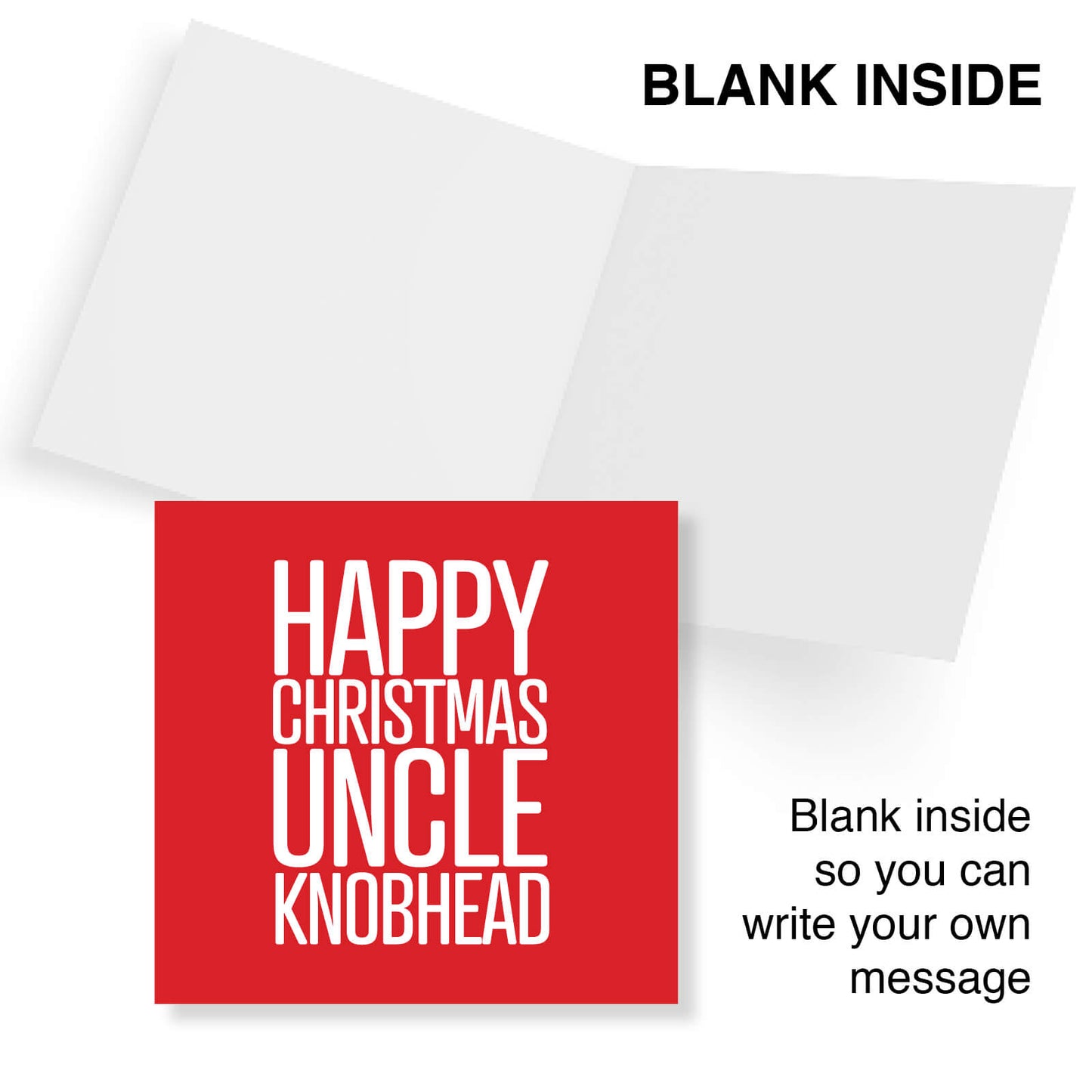 Happy Christmas Uncle Knobhead Card