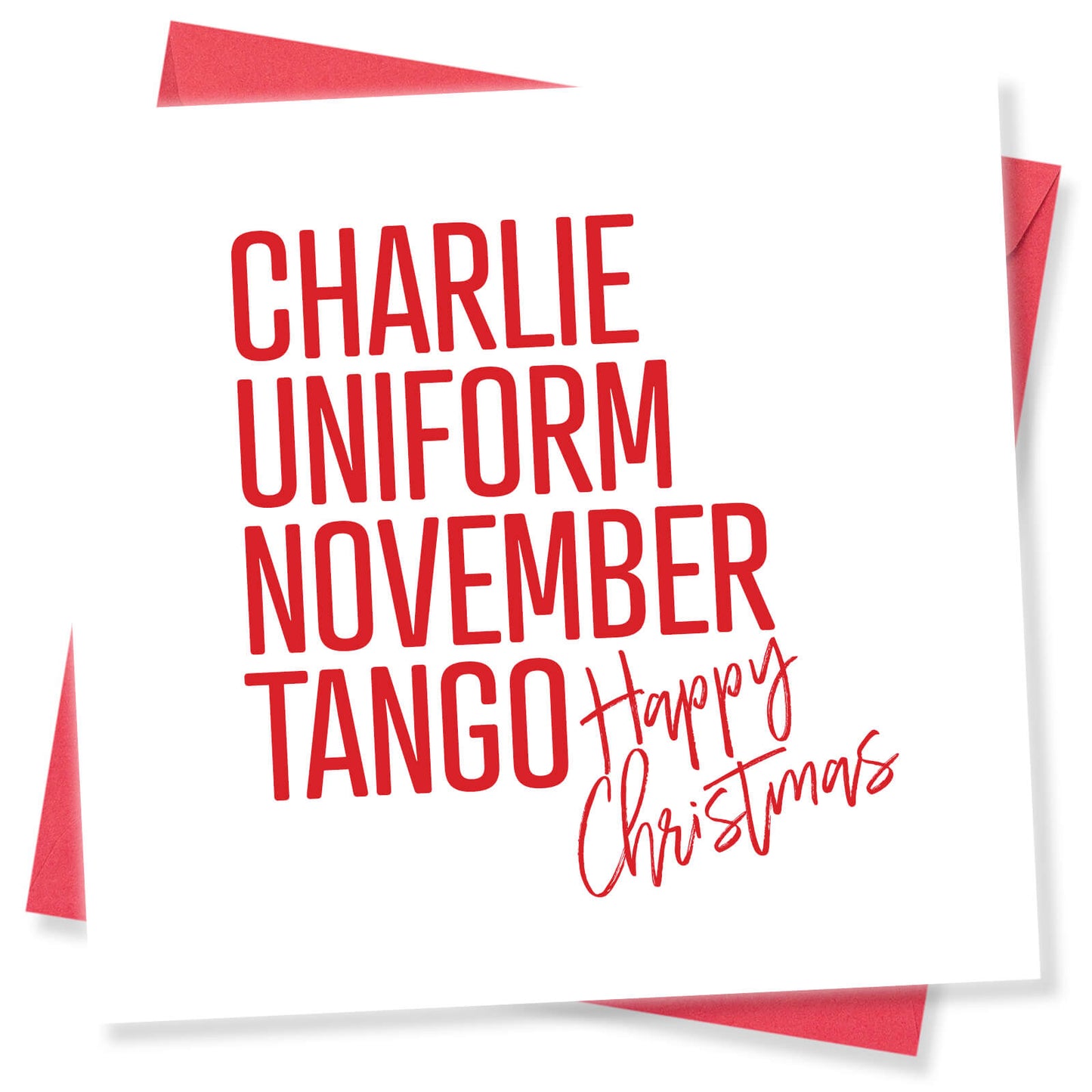 Charlie Uniform November Tango – Happy Christmas Card