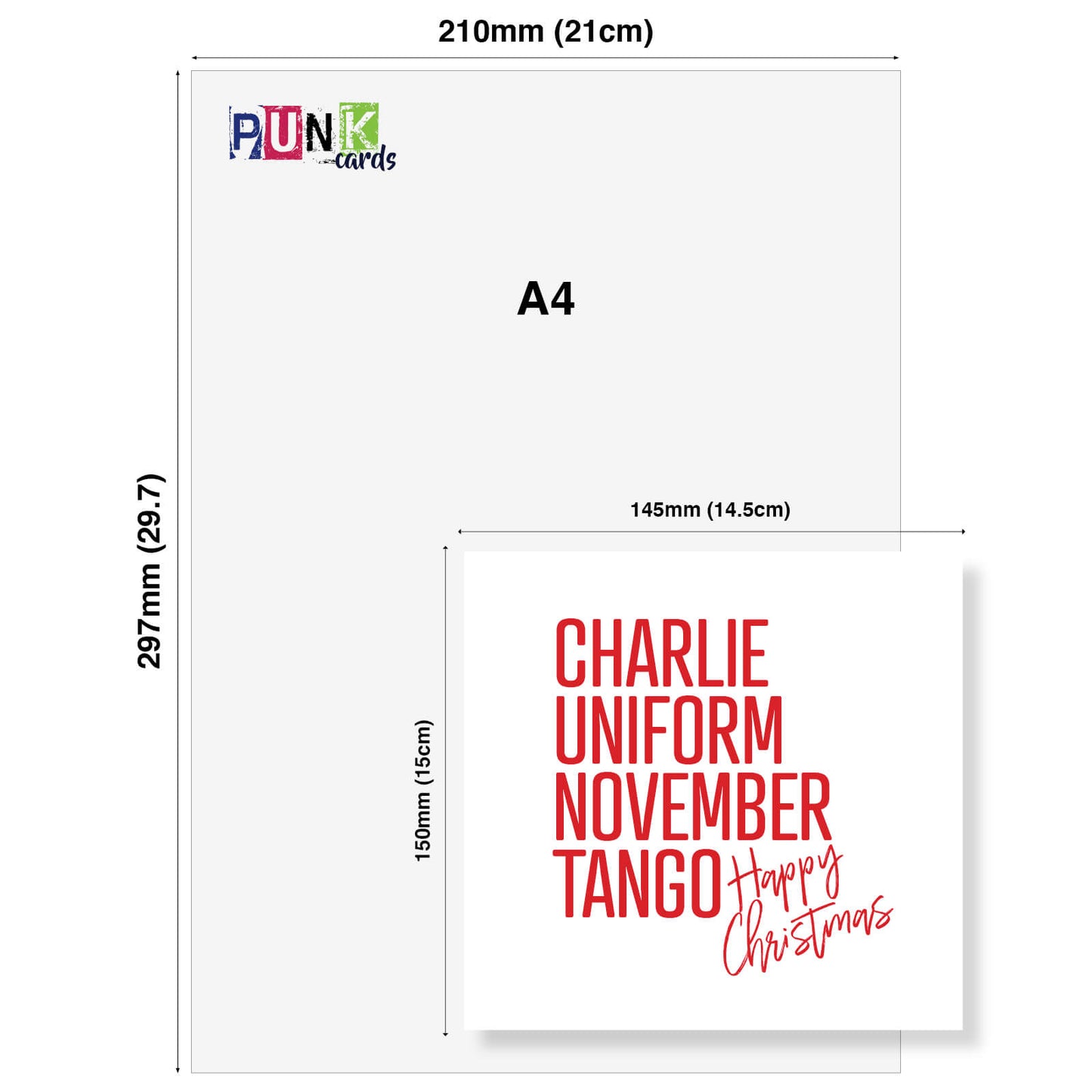 Charlie Uniform November Tango – Happy Christmas Card