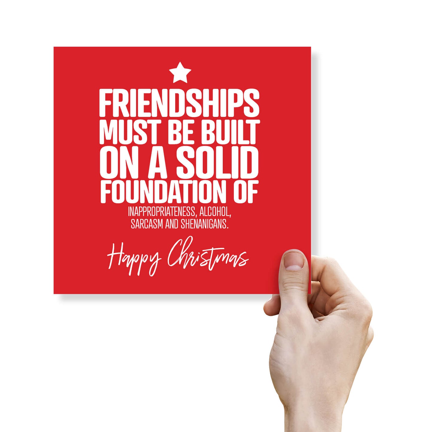 "Friendships Must Be Built..." Christmas Card
