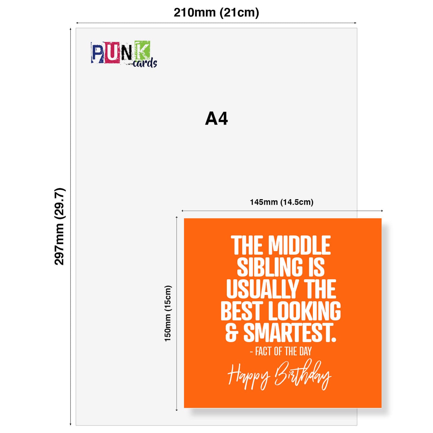 The Middle Sibling Birthday Card