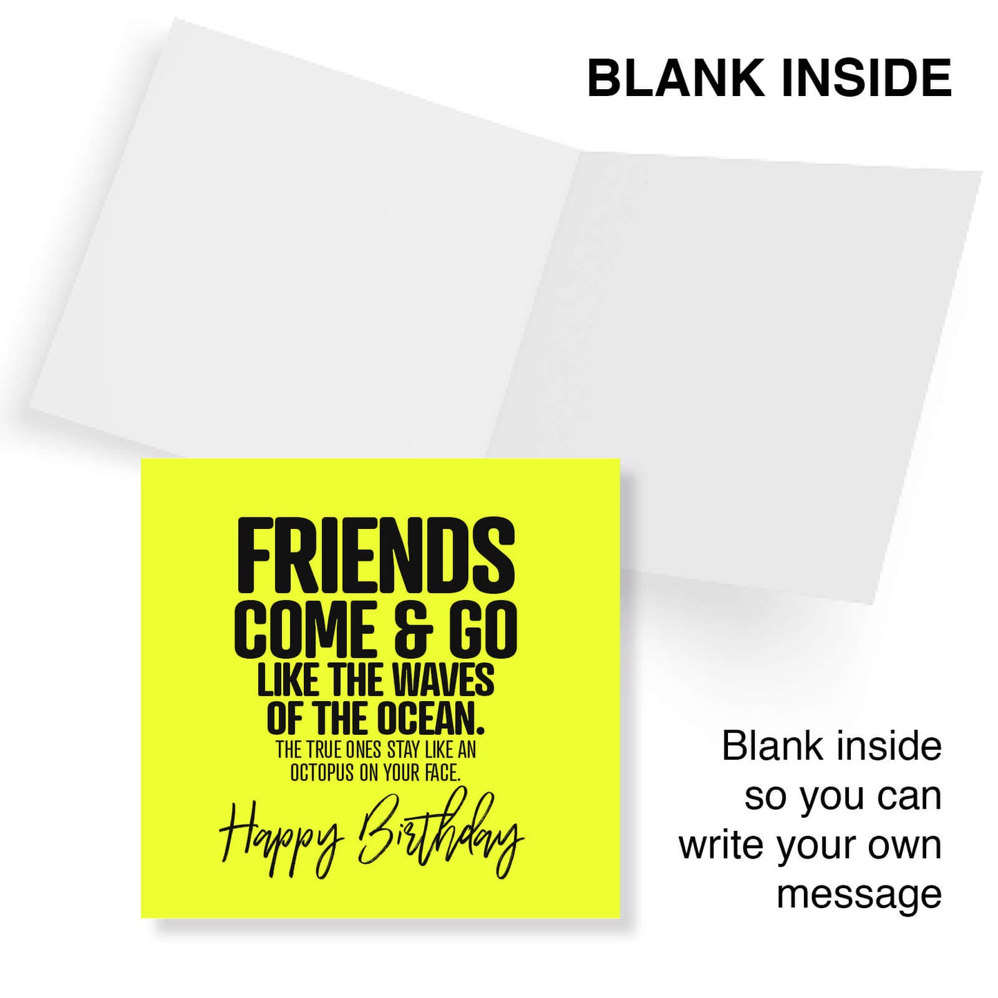 Friends Come & Go Like Waves – Birthday Card