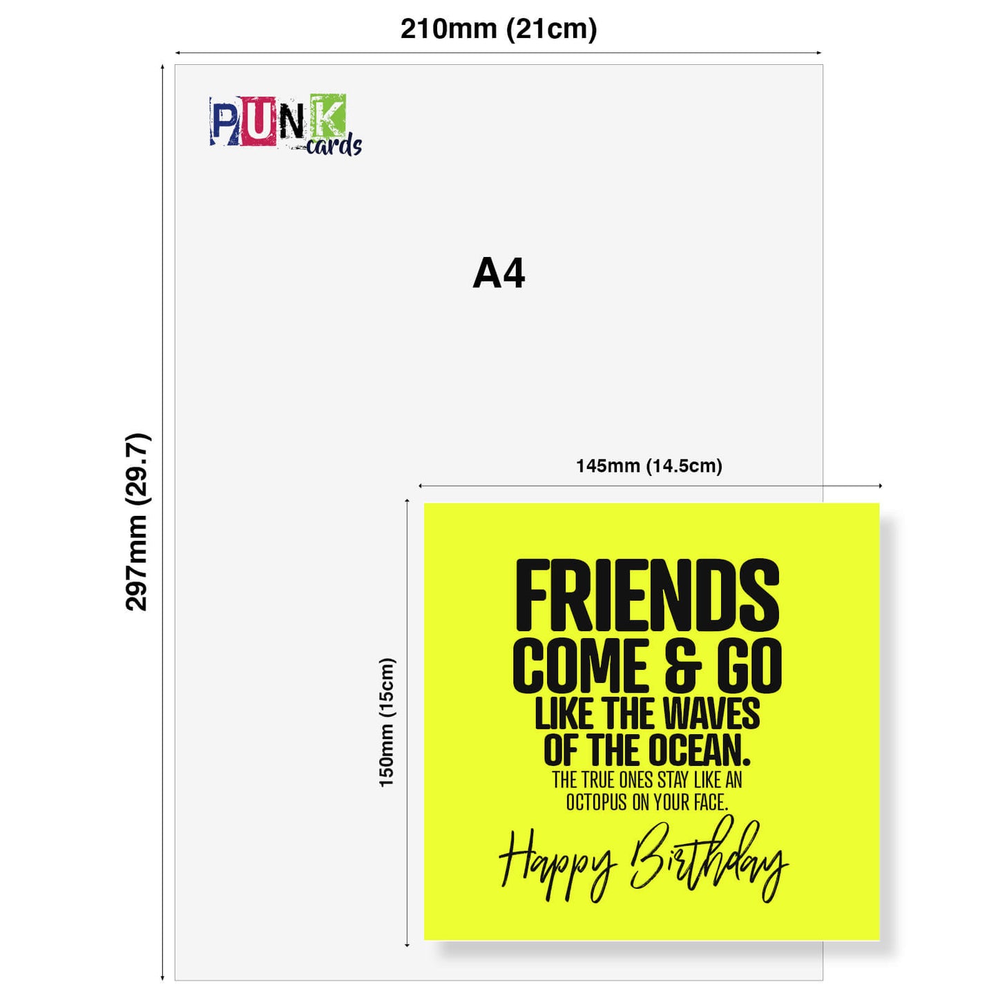 Friends Come & Go Like Waves – Birthday Card