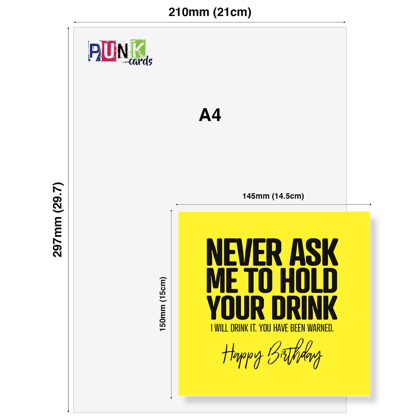 Never Ask Me to Hold Your Drink Birthday Card