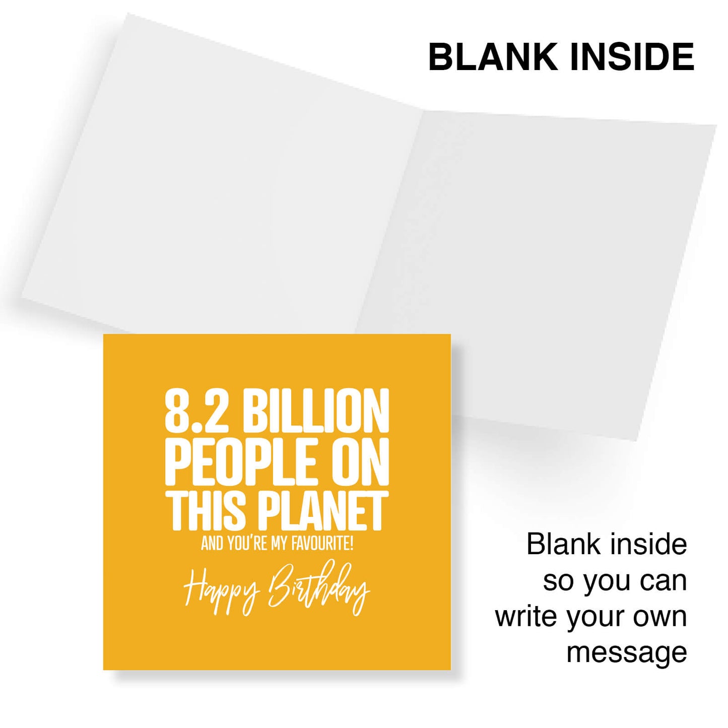 8.2 Billion People Favourite Person Birthday Card