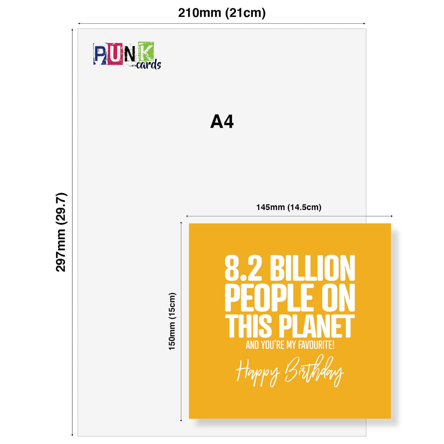 8.2 Billion People Favourite Person Birthday Card