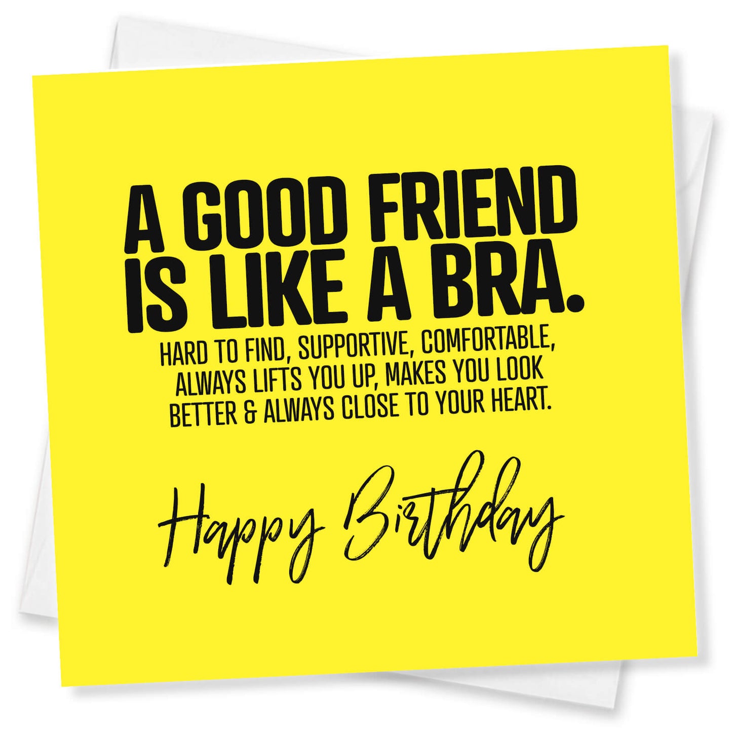 A Good Friend is Like a Bra Birthday Card