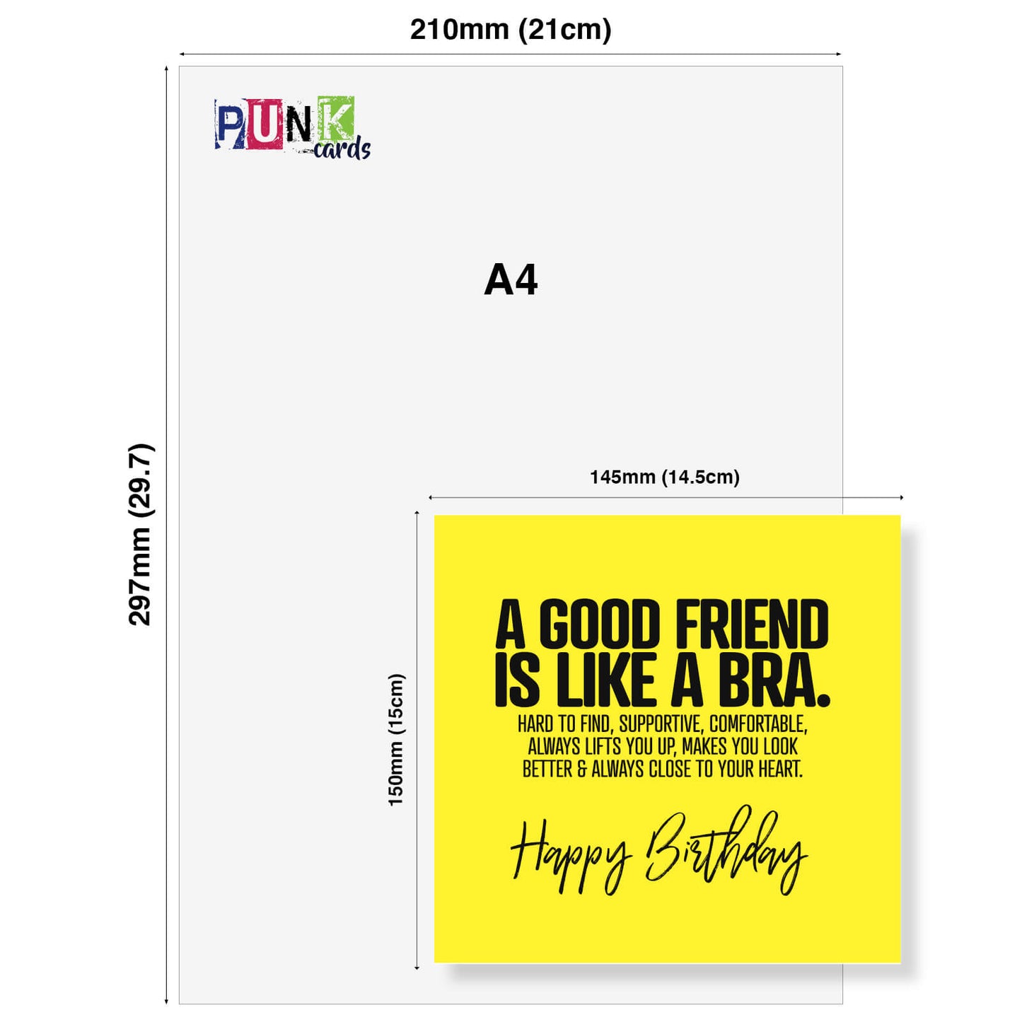 A Good Friend is Like a Bra Birthday Card