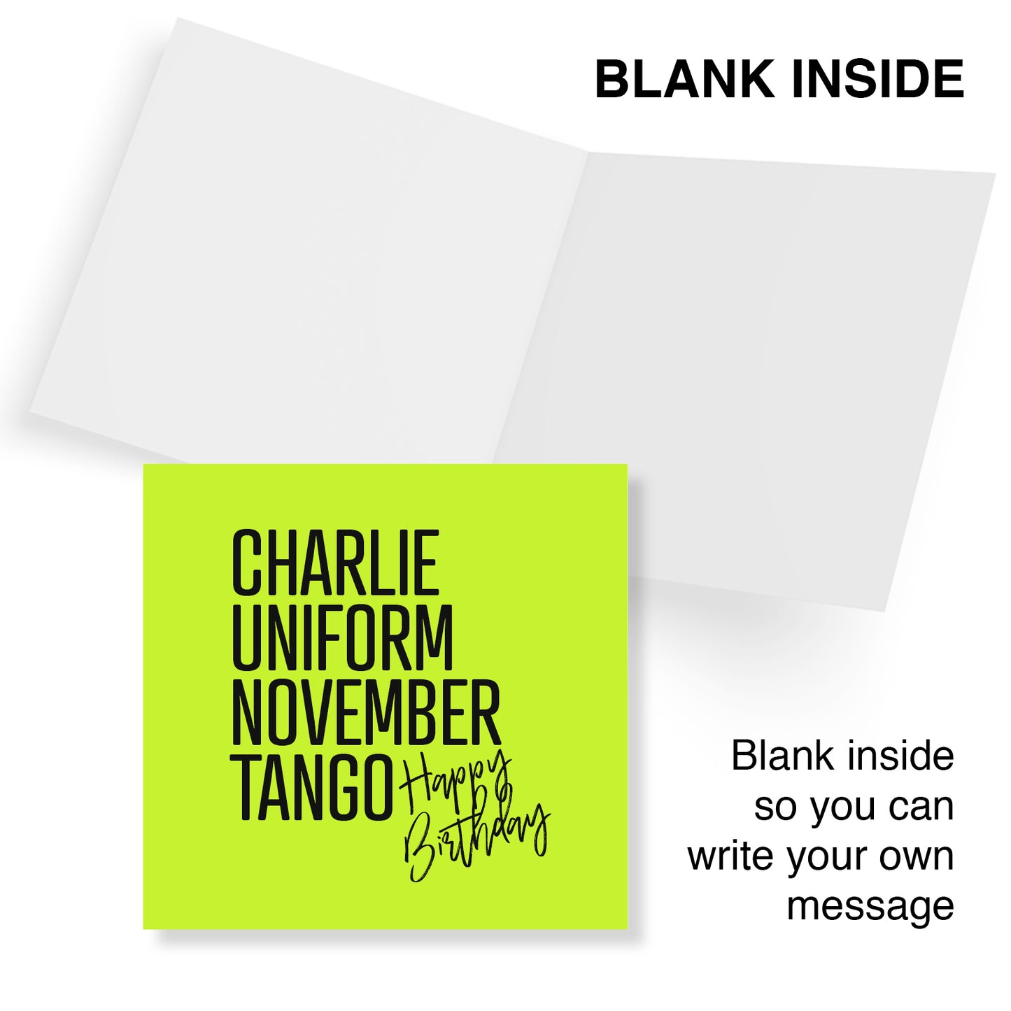 Charlie Uniform November Tango Happy